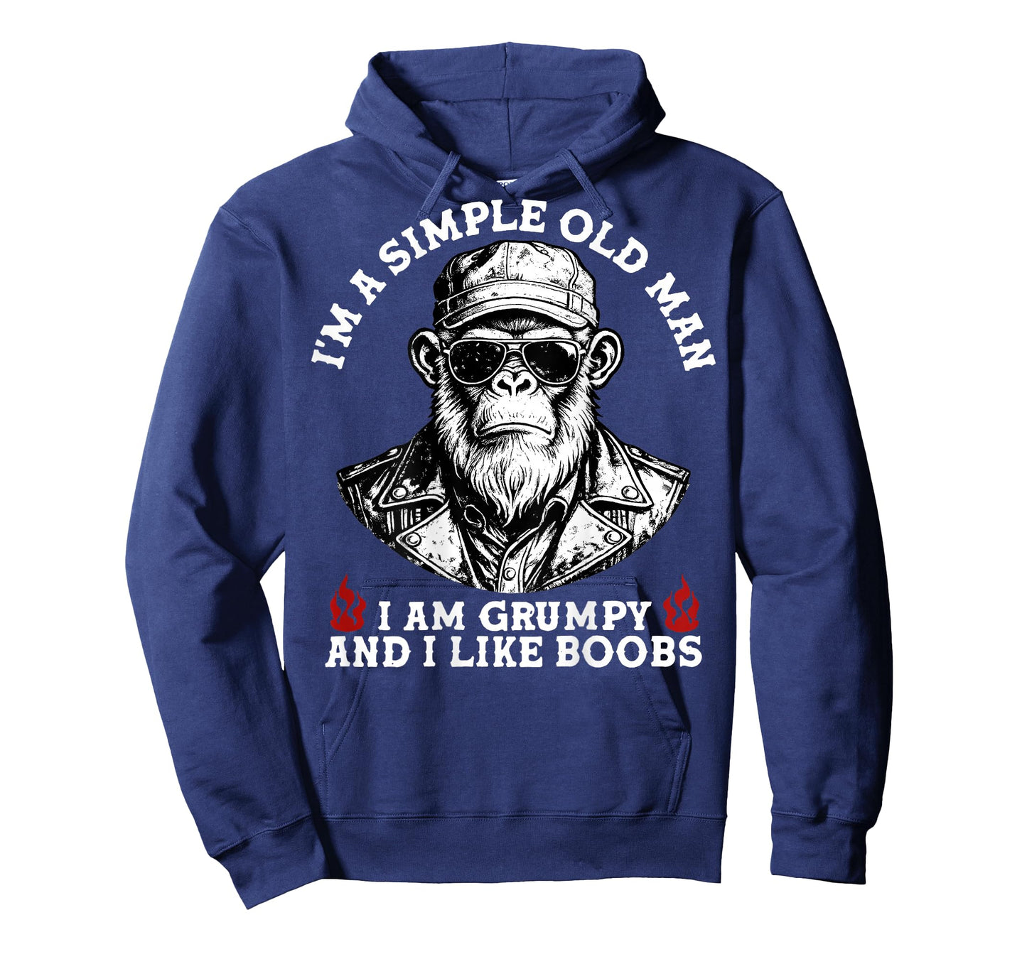 I'm A Simple Old Man I Am Grumpy and I Like Boobs (On Back) T-Shirt
