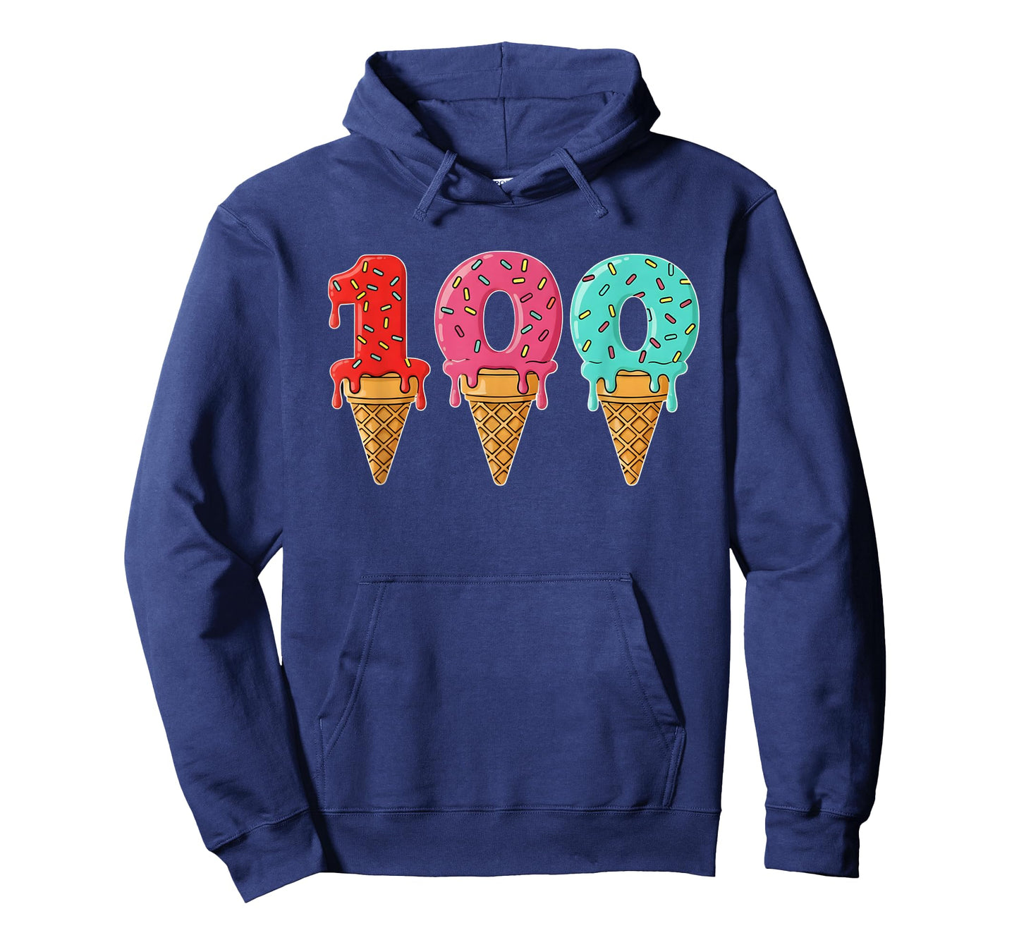100 Days of School Ice Cream Cone 100th Day of School T-Shirt