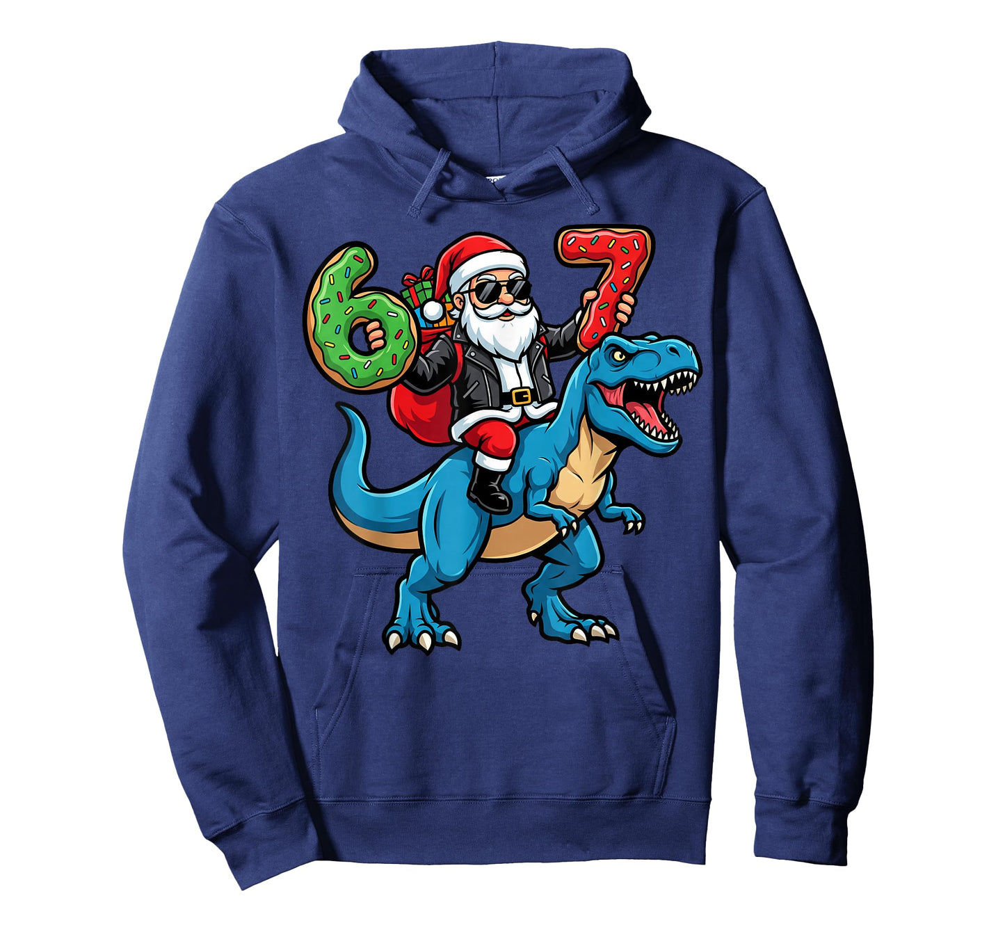 67 Christmas 6 7 Meme Funny Santa Six Seven Xmas Boys Girls T-Shirt