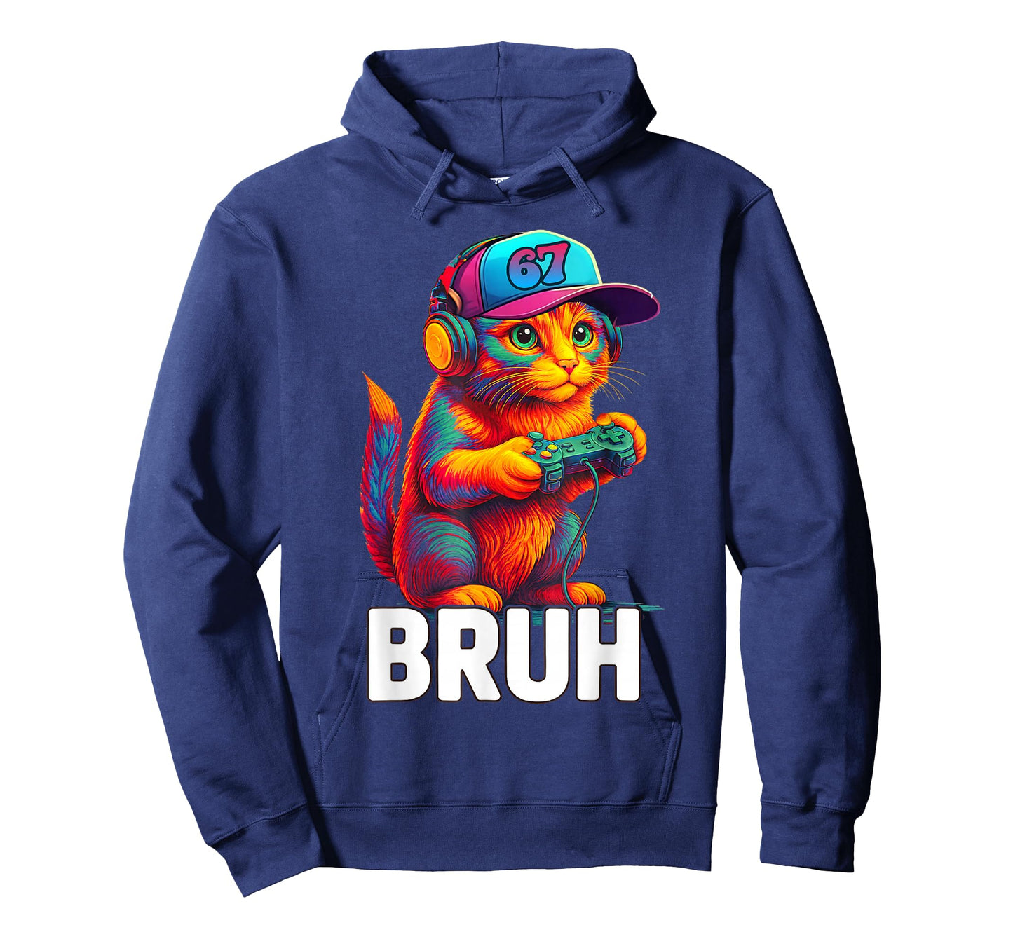 67 Bruh Cat Gamer Gaming Video Games Gen Alpha Slang Meme T-Shirt