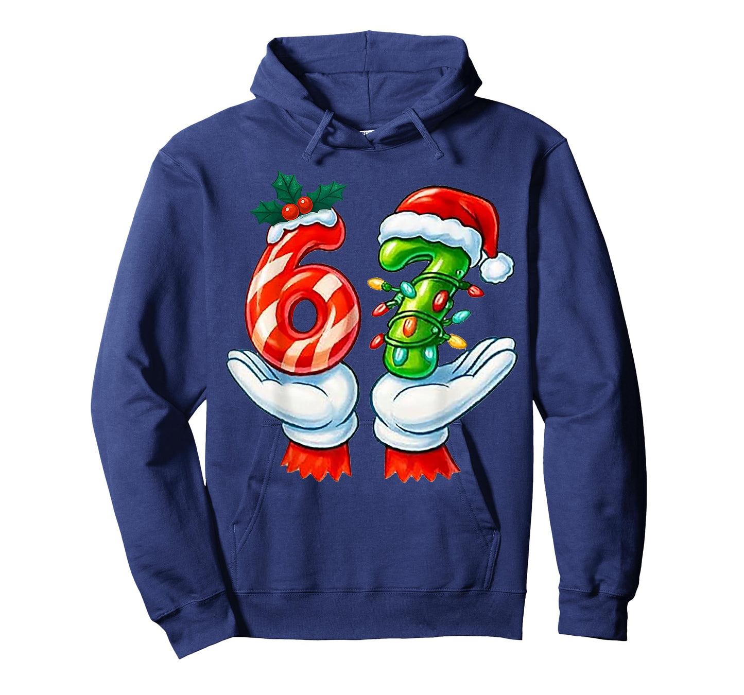 67 Christmas 67 Meme Gen Alpha Slang Candy Cane Xmas Holiday T-Shirt