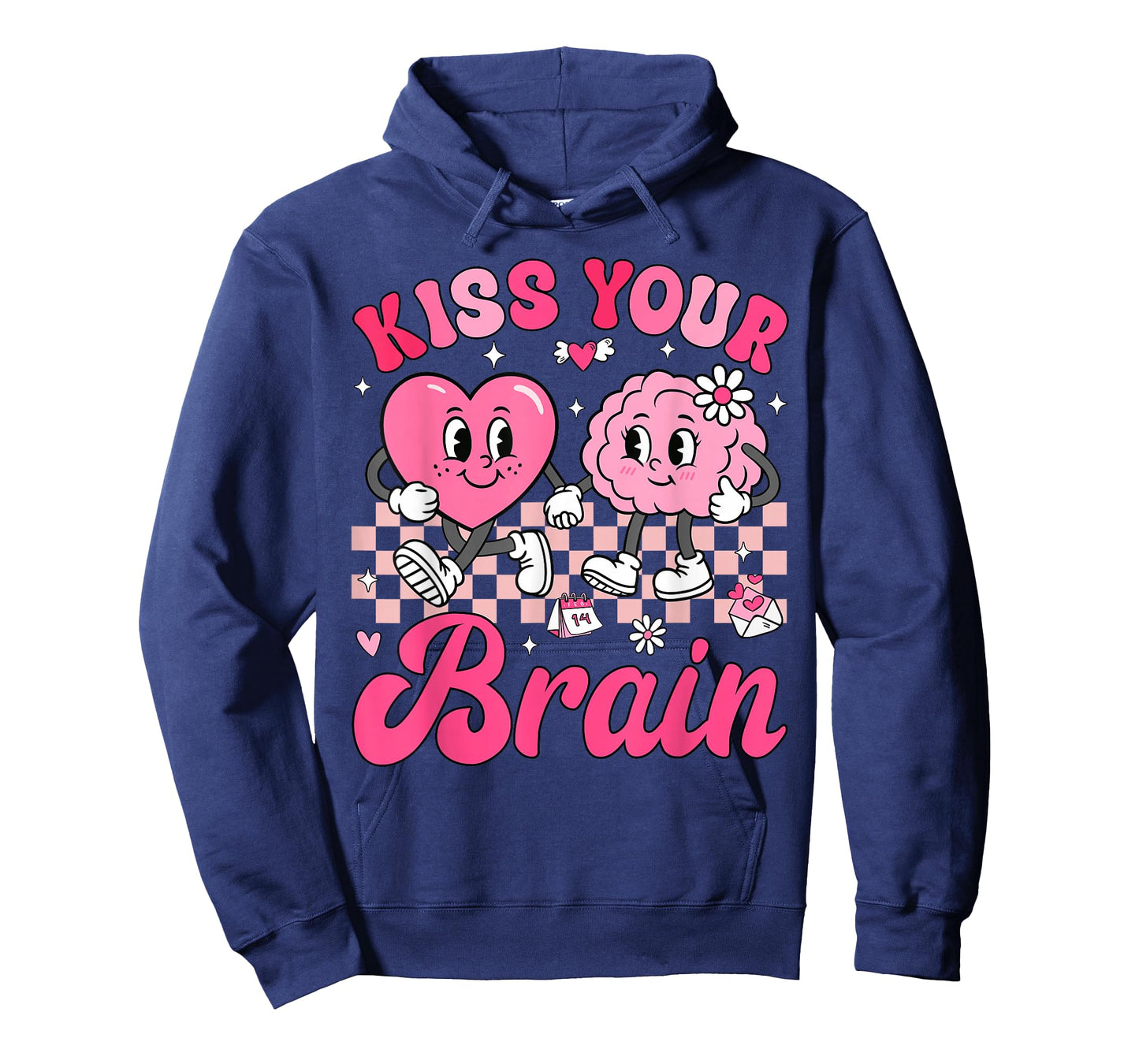 Valentine Kiss Your Brain Student Teacher Boy Girl Kid T-Shirt