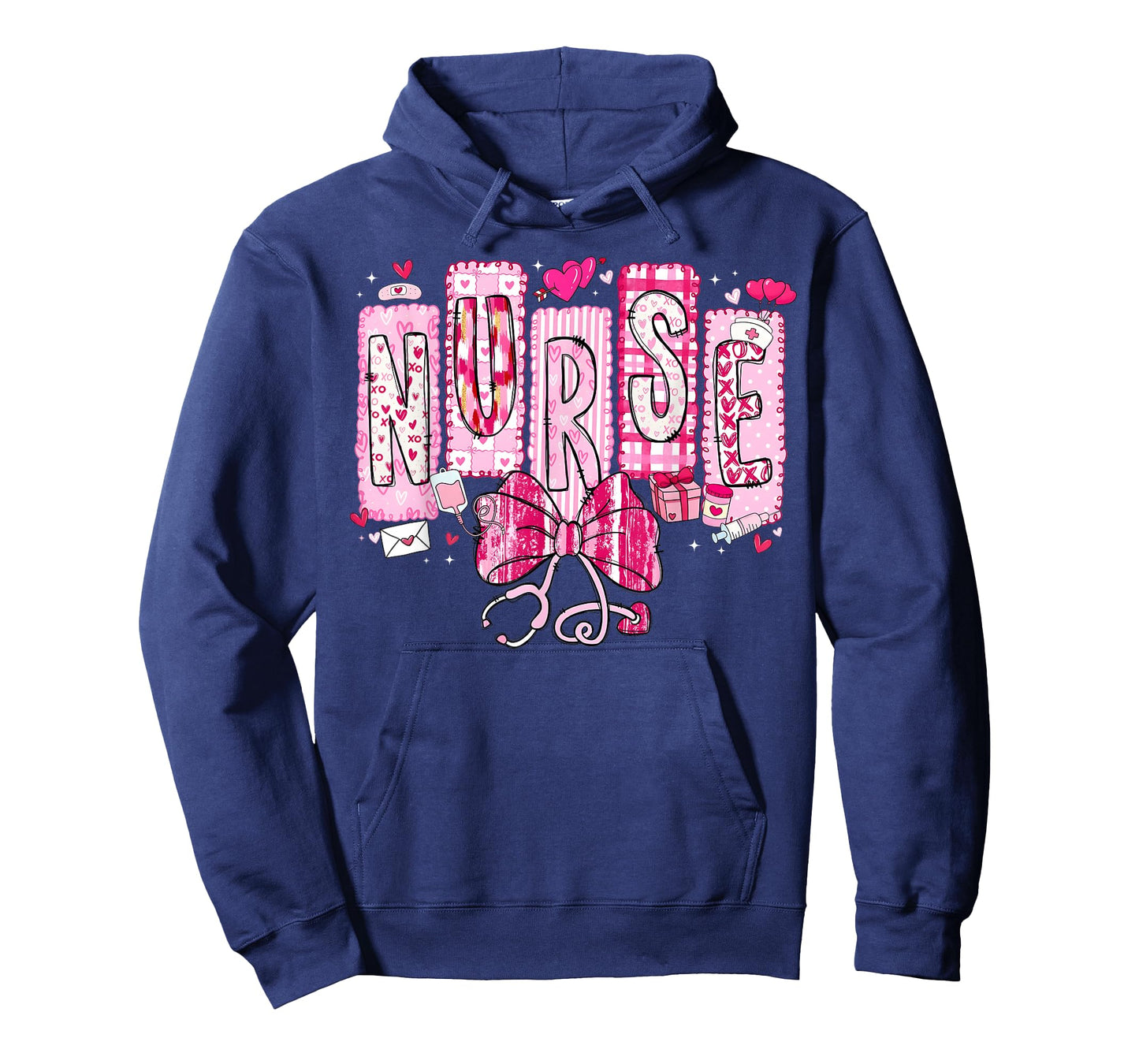 Valentine Nurse Coquette Bow Stethoscope Girl Women T-Shirt