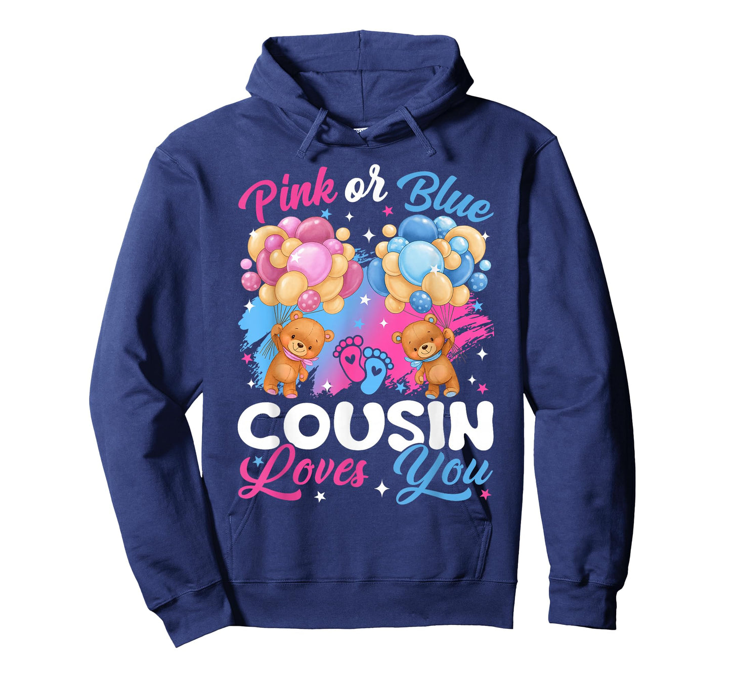 Bears Pink Or Blue Cousin Loves You Gender Reveal T-Shirt