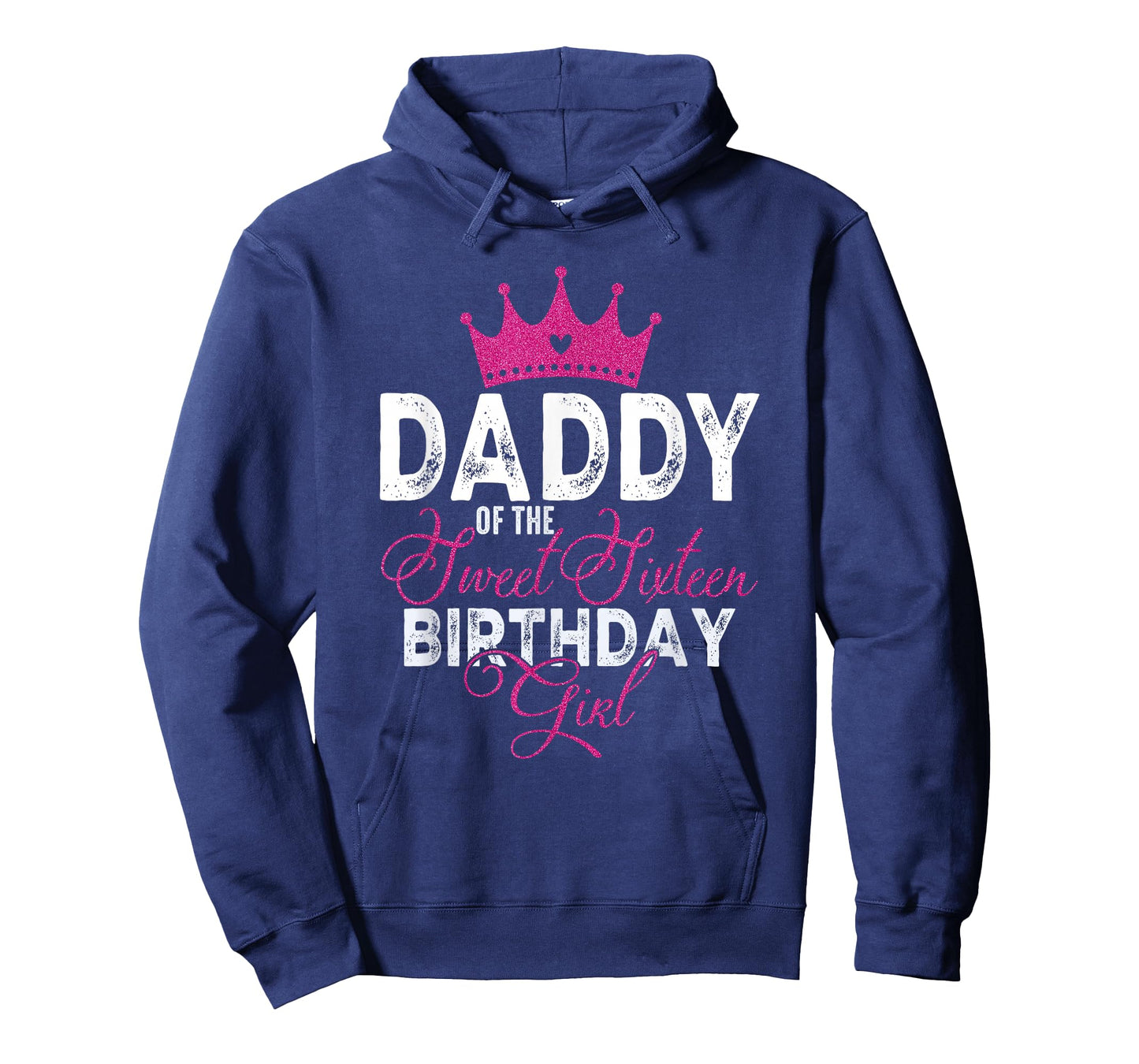 Daddy of The Sweet Sixteen Bday Girl 16th Pink Crown T-Shirt