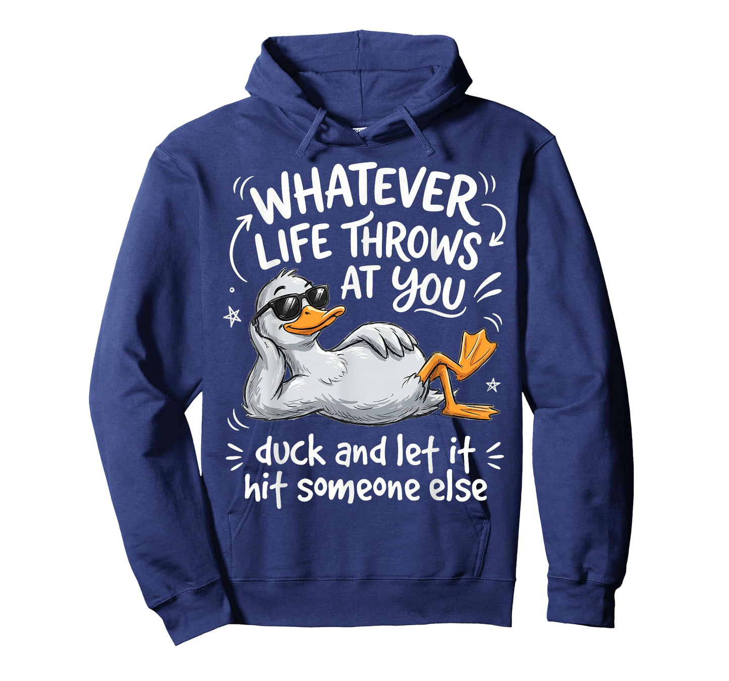 Funny Duck Quote Humor Men Women Teens Cartoon Style T-Shirt