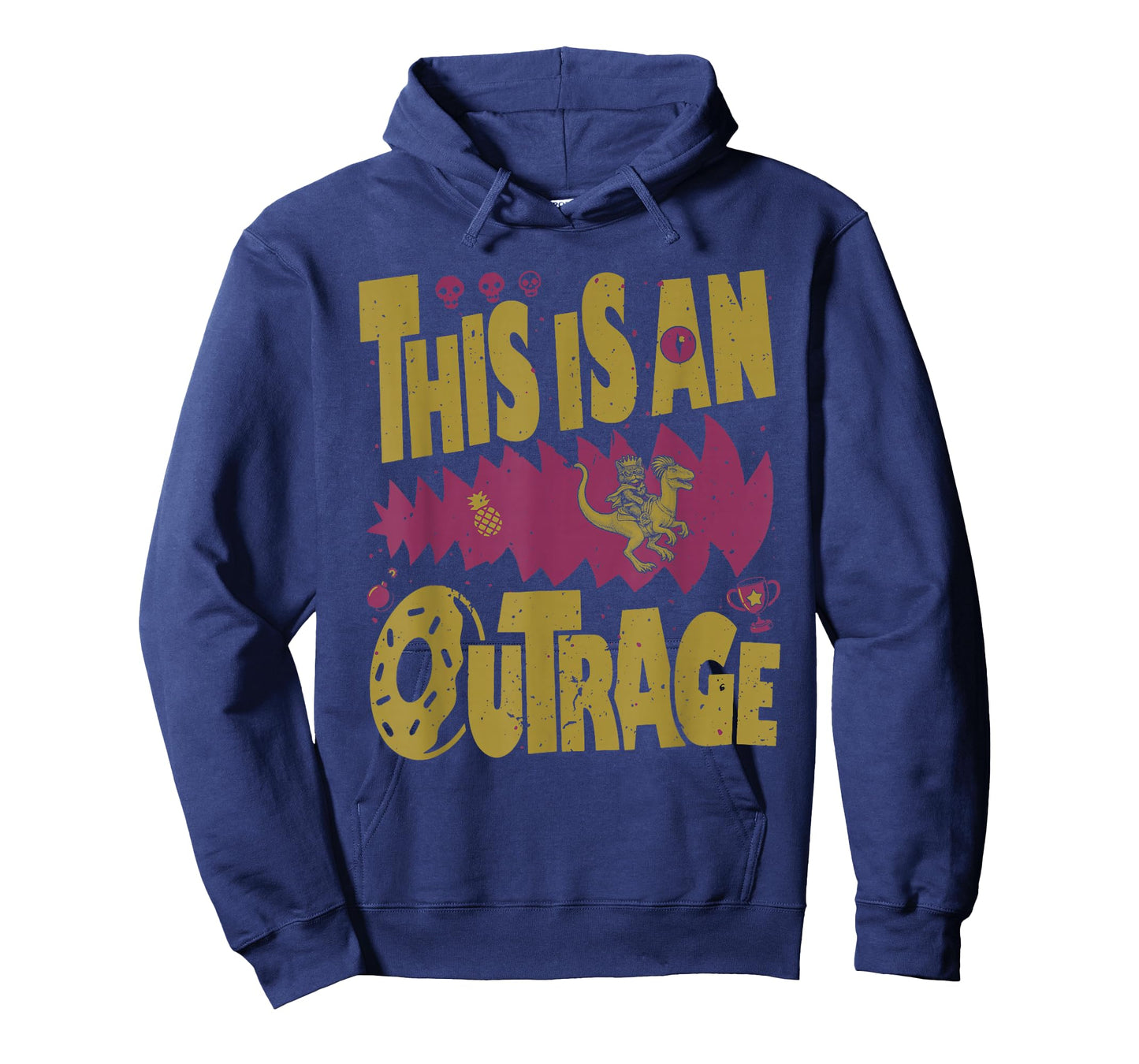 This is an Outrage Funny Princess Cat Riding Dinosaur T-Shirt