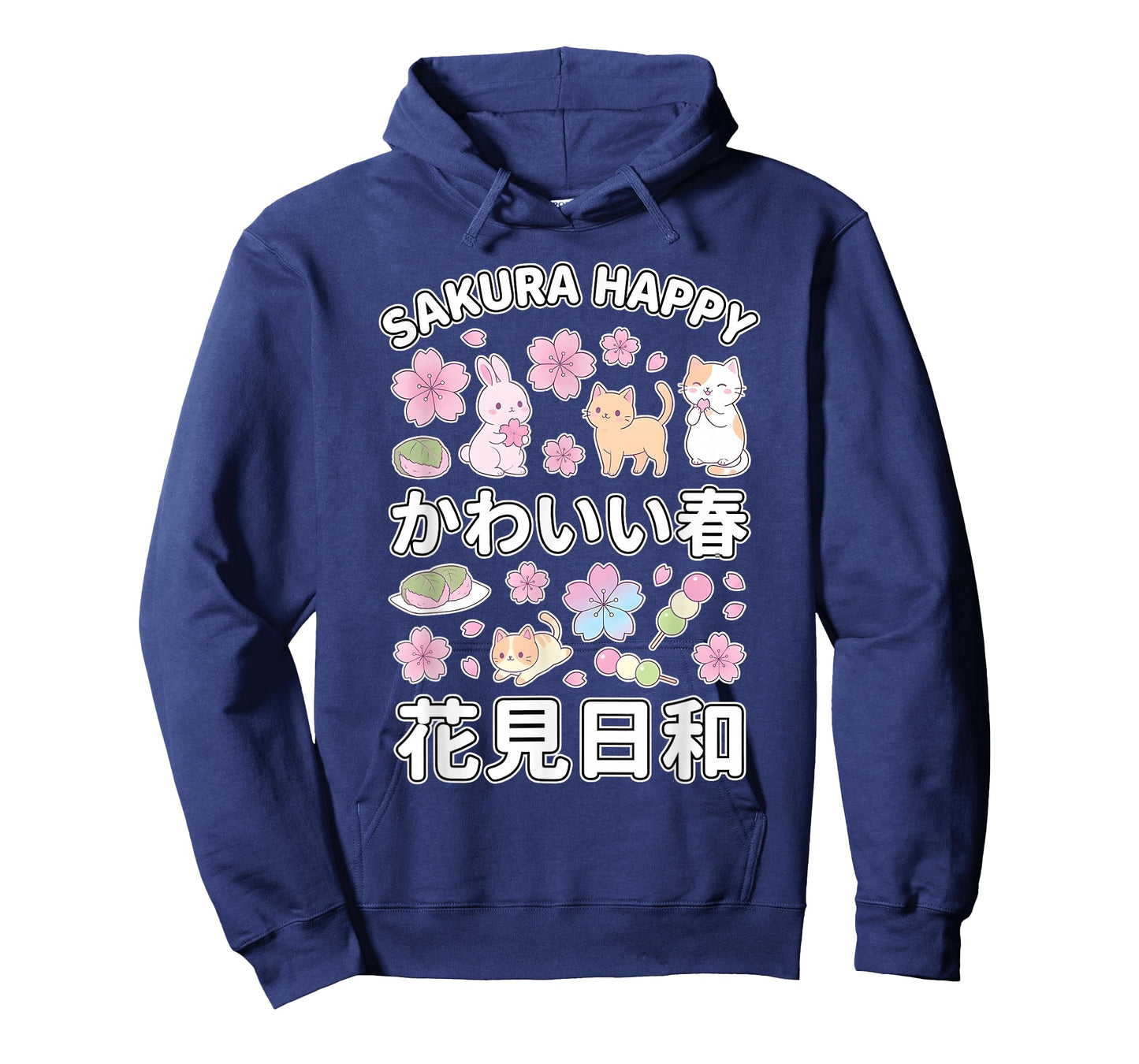 Sakura Happy Kawaii Cat Bunny Cherry Blossom Japanese Spring T-Shirt