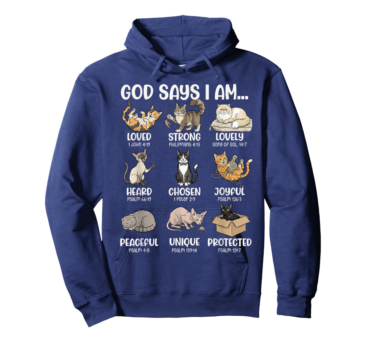 God Says I Am Bible Verses for Christian Cat Lover T-Shirt