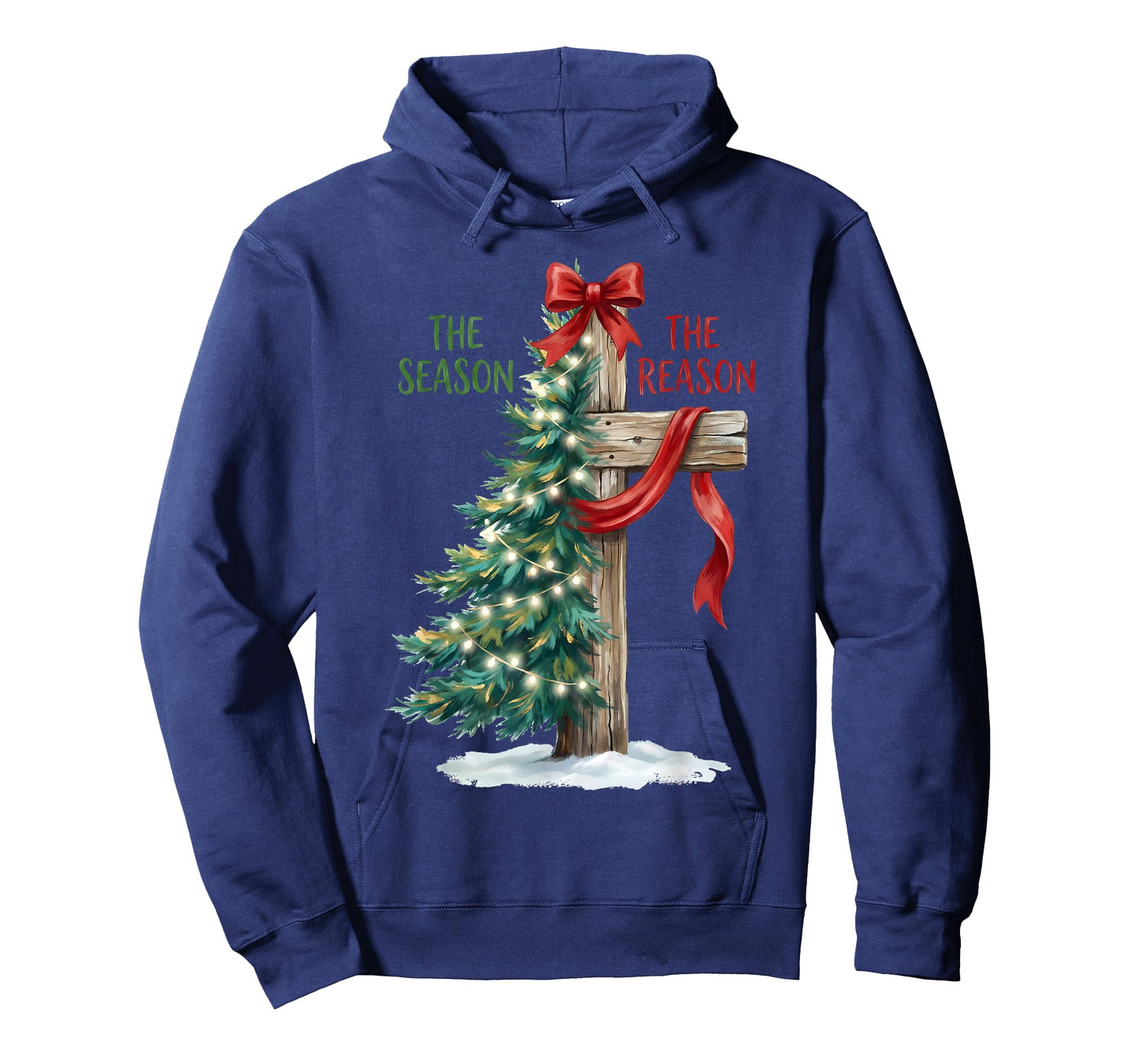 Christmas Tree The Season Jesus Cross The Reason Xmas T-Shirt