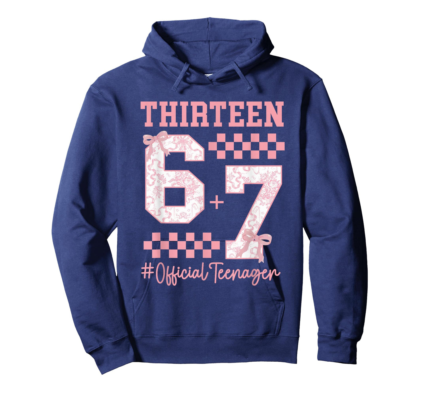 67 Six Seven 6 7 Meme 13th Birthday Girl Pink Coquette Bow T-Shirt