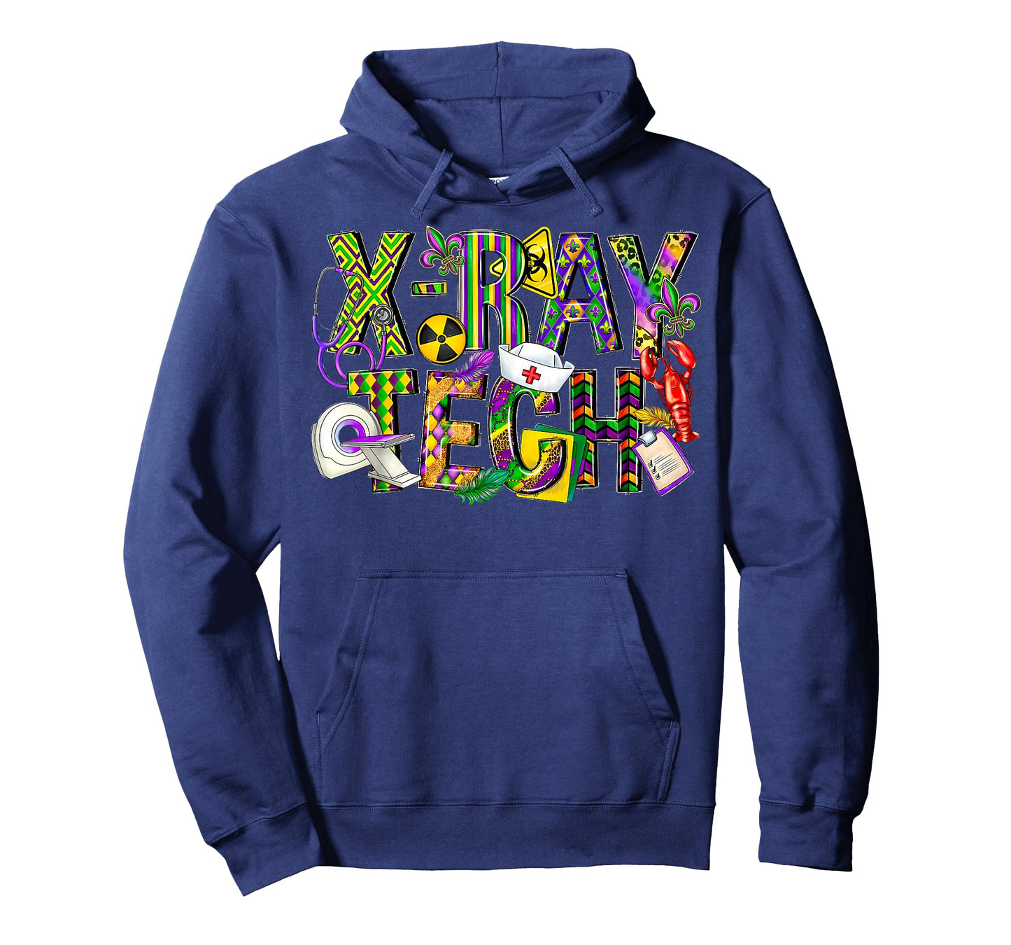 X-ray Tech Mardi Gras Fat Tuesday Radiologic Technologist T-Shirt