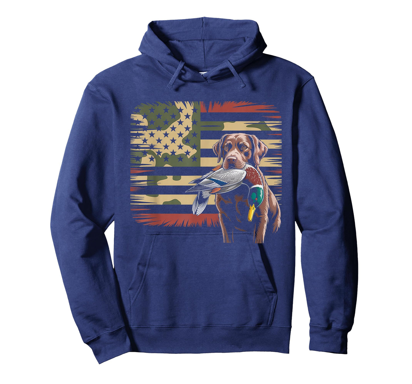 Duck Hunting Labrador American USA Flag Mallard Duck Hunter T-Shirt