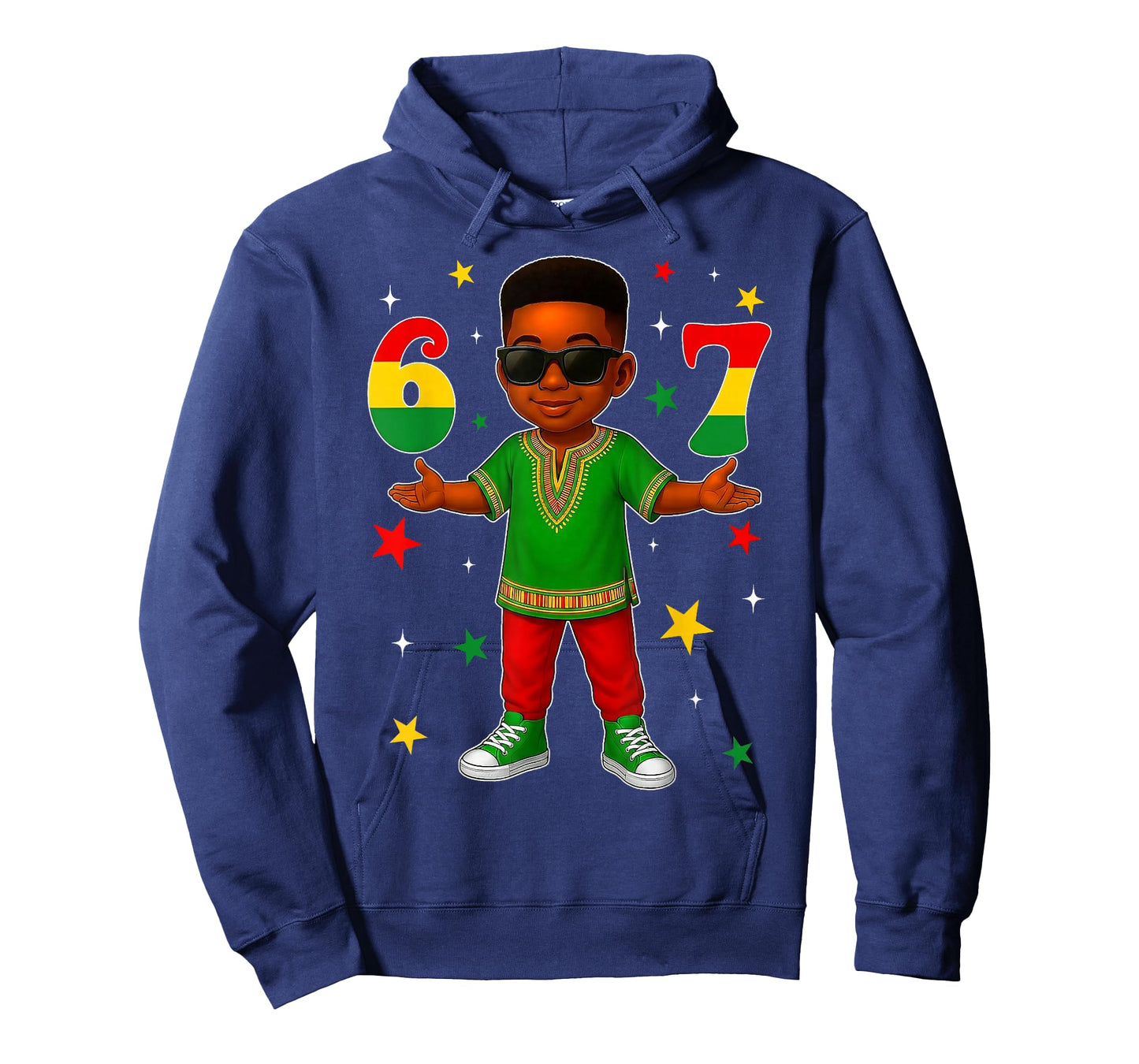 67 Bruh Black History Month 6 7 Meme Afro Boys Kids T-Shirt