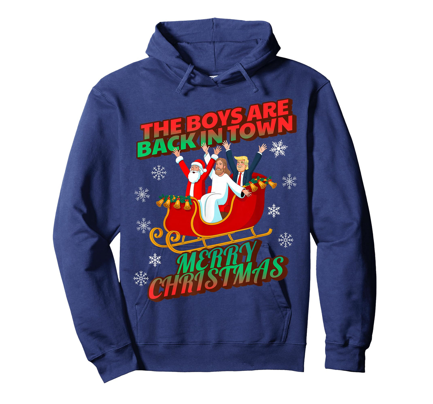 Funny Christmas Jesus Santa Trump Boys are Back Christmas T-Shirt