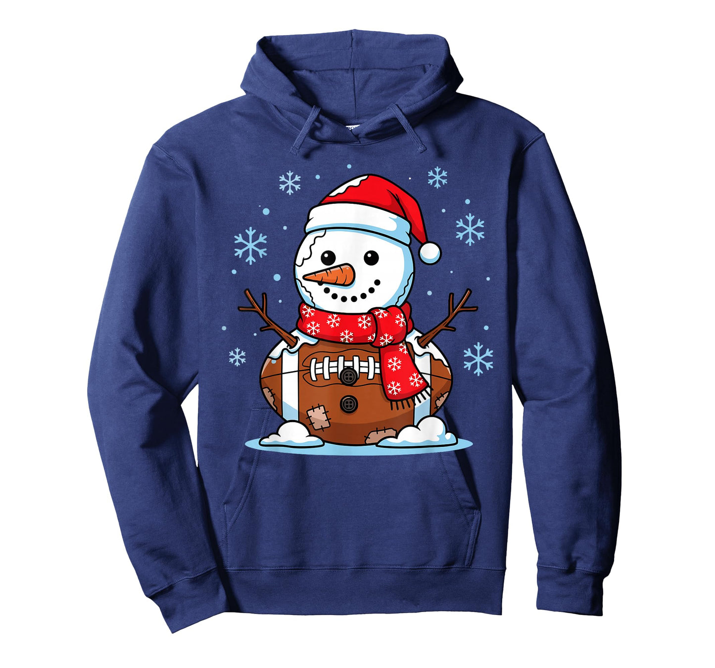 Christmas Football Snowman Kids Football Christmas Men Women T-Shirt