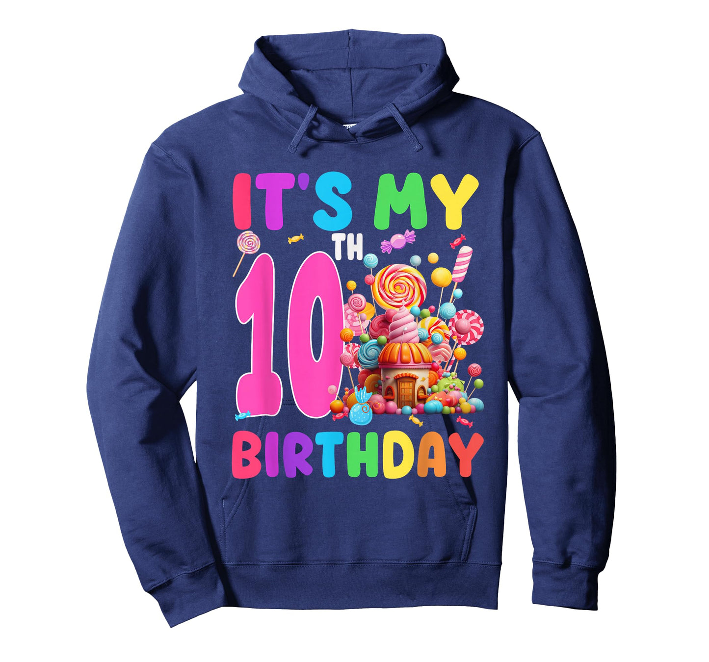 10 Year Old Girl Sweet Candy Theme It's My 10th Birthday T-Shirt