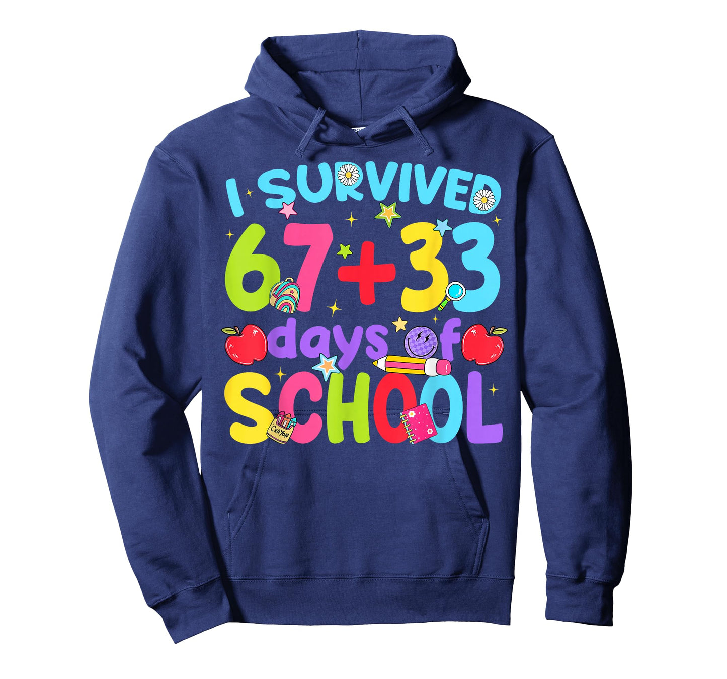 I Survived 67 + 33 Days of School Funny Boy Girl Teacher T-Shirt