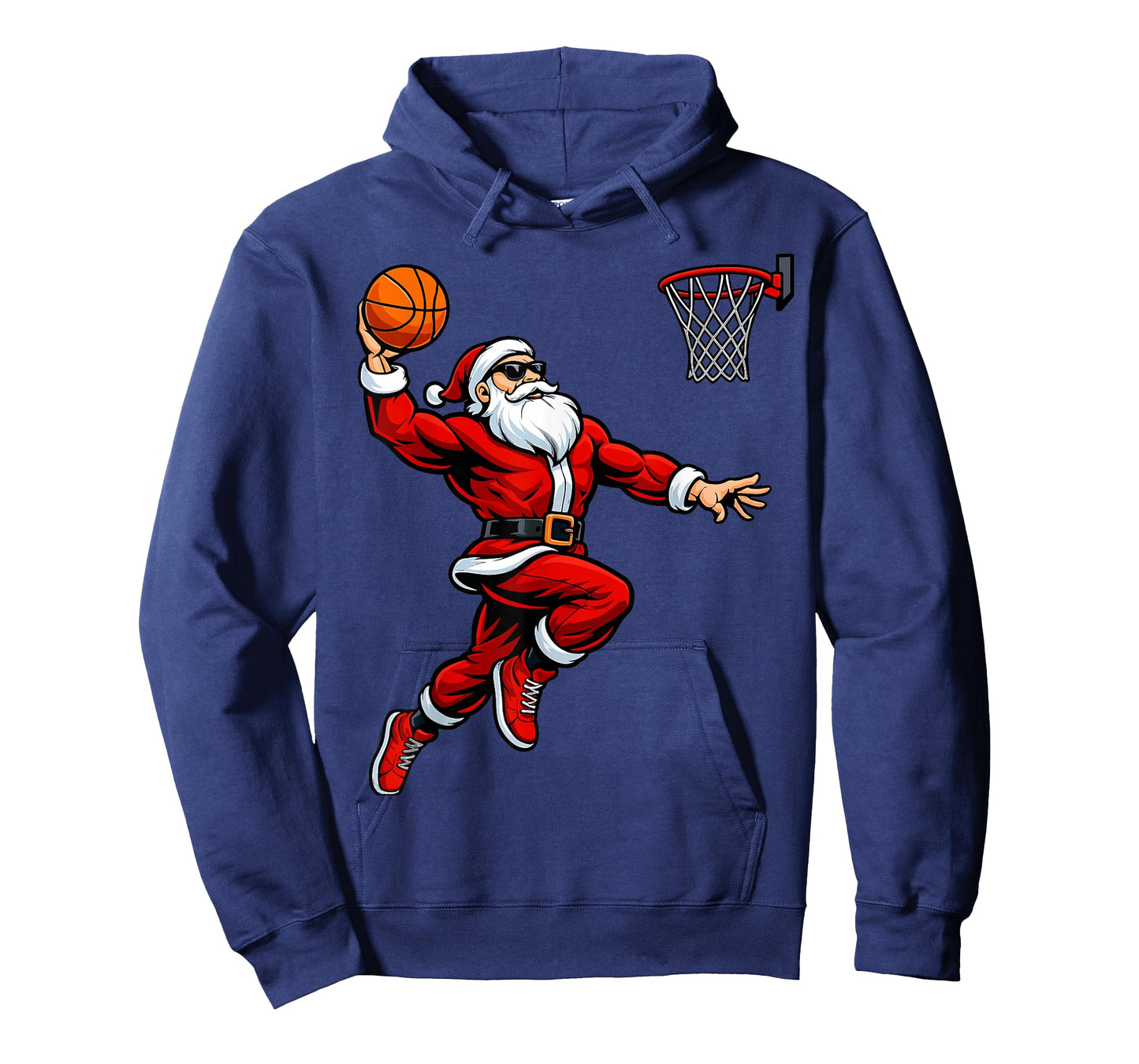 Santa Playing Basketball Xmas Funny Christmas Basketball T-Shirt