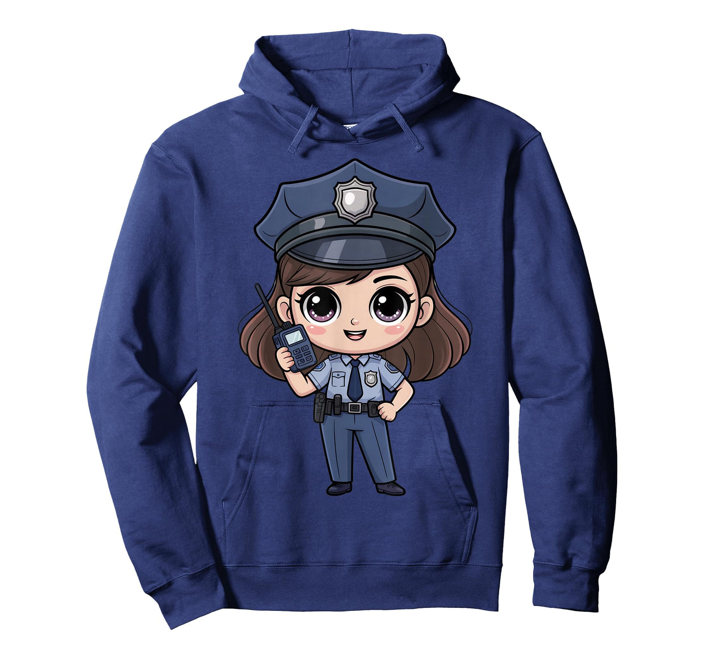 Cute Police Officer Chibi Girl at Police and Law Enforcement T-Shirt