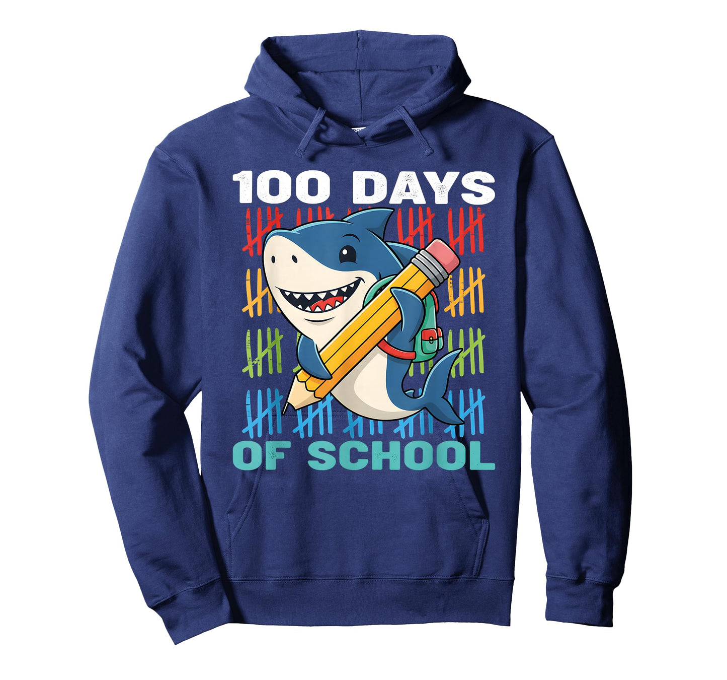 100 Days of School Shark 100th Day Toddler Boys Kids T-Shirt