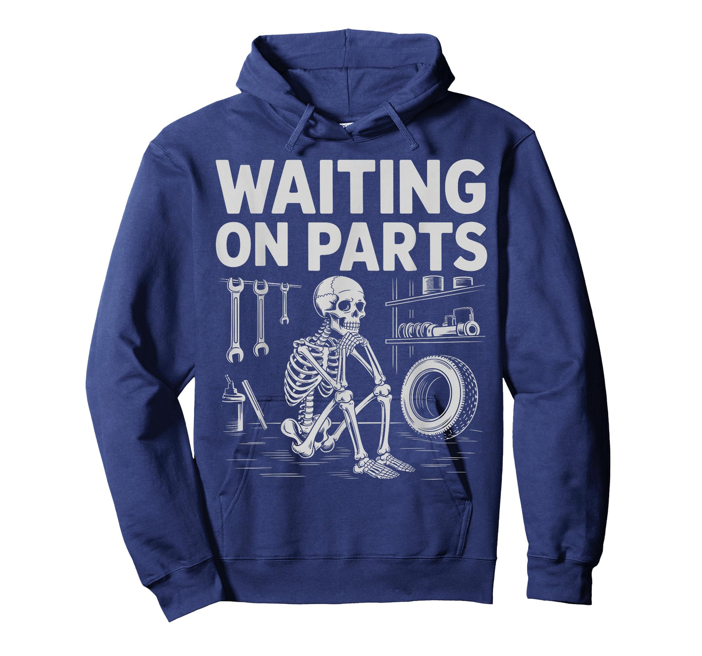Waiting On Parts Funny Skeleton Auto Mechanic Technician T-Shirt
