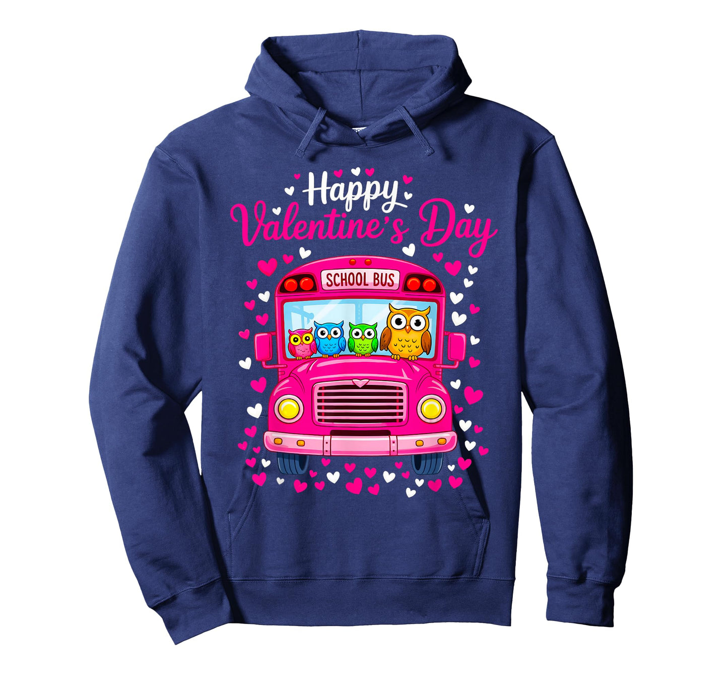 Funny Owls School Bus Driver Happy Valentines Day T-Shirt