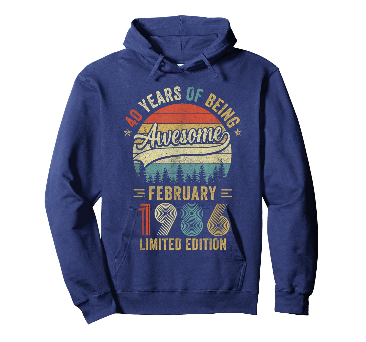 Vintage February 1986 Old 40Th Birthday Men Women T-Shirt
