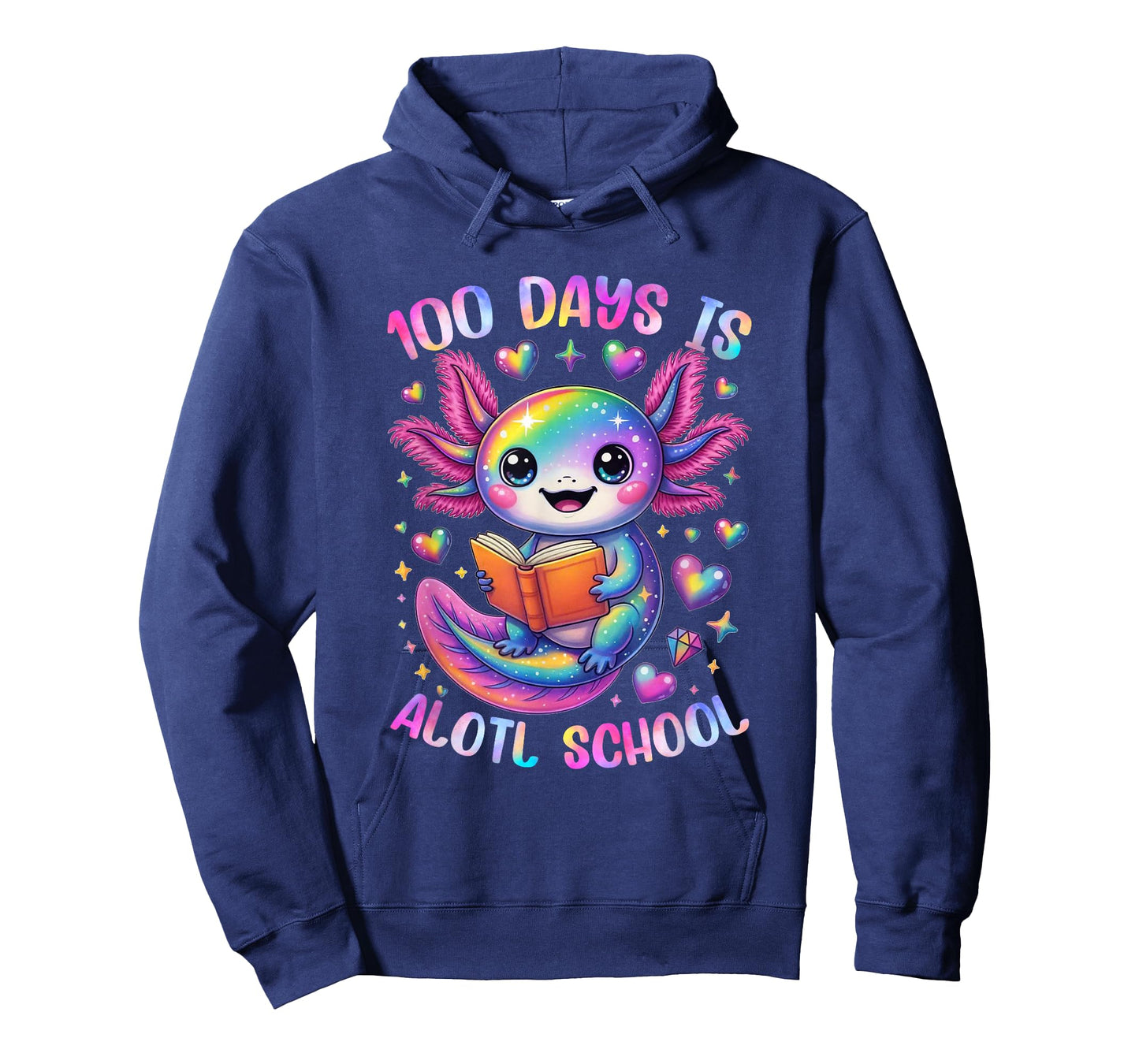 100 Days is Alotl School Axolotl Lover 100th Day of School T-Shirt