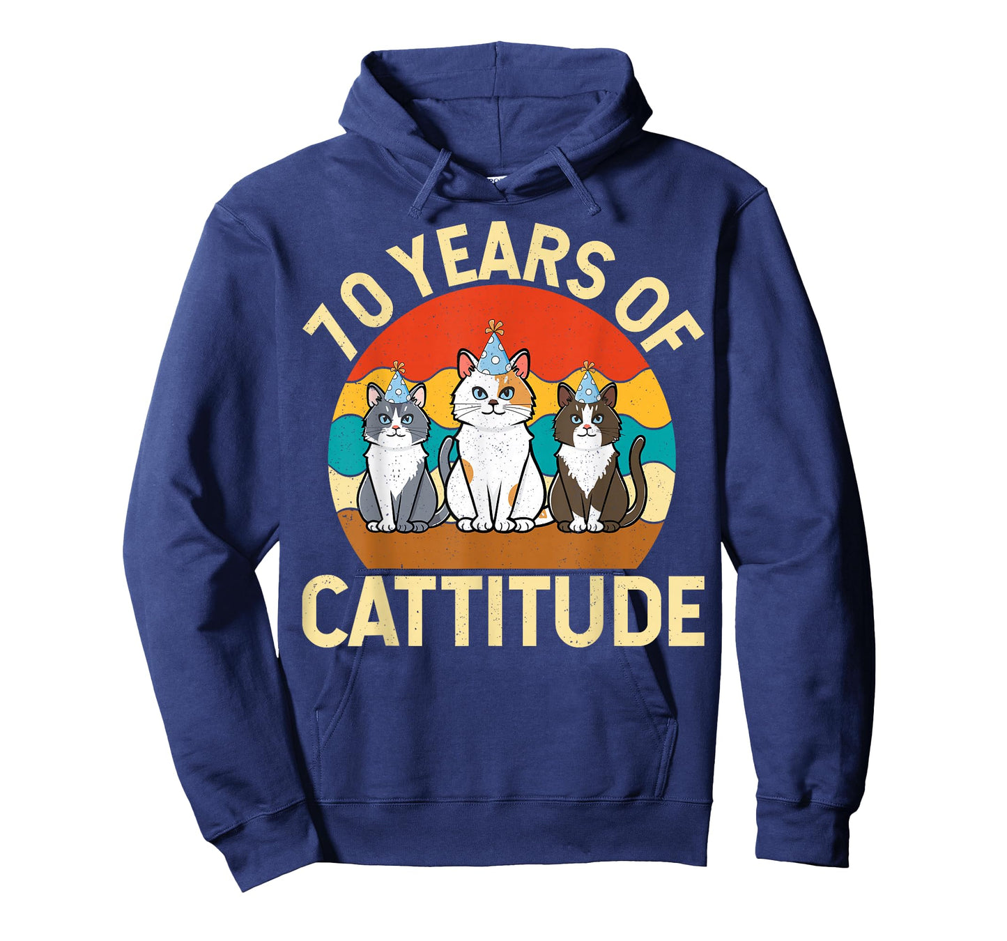 70 Years of Cattitude Cat Lover 70th Birthday Party T-Shirt