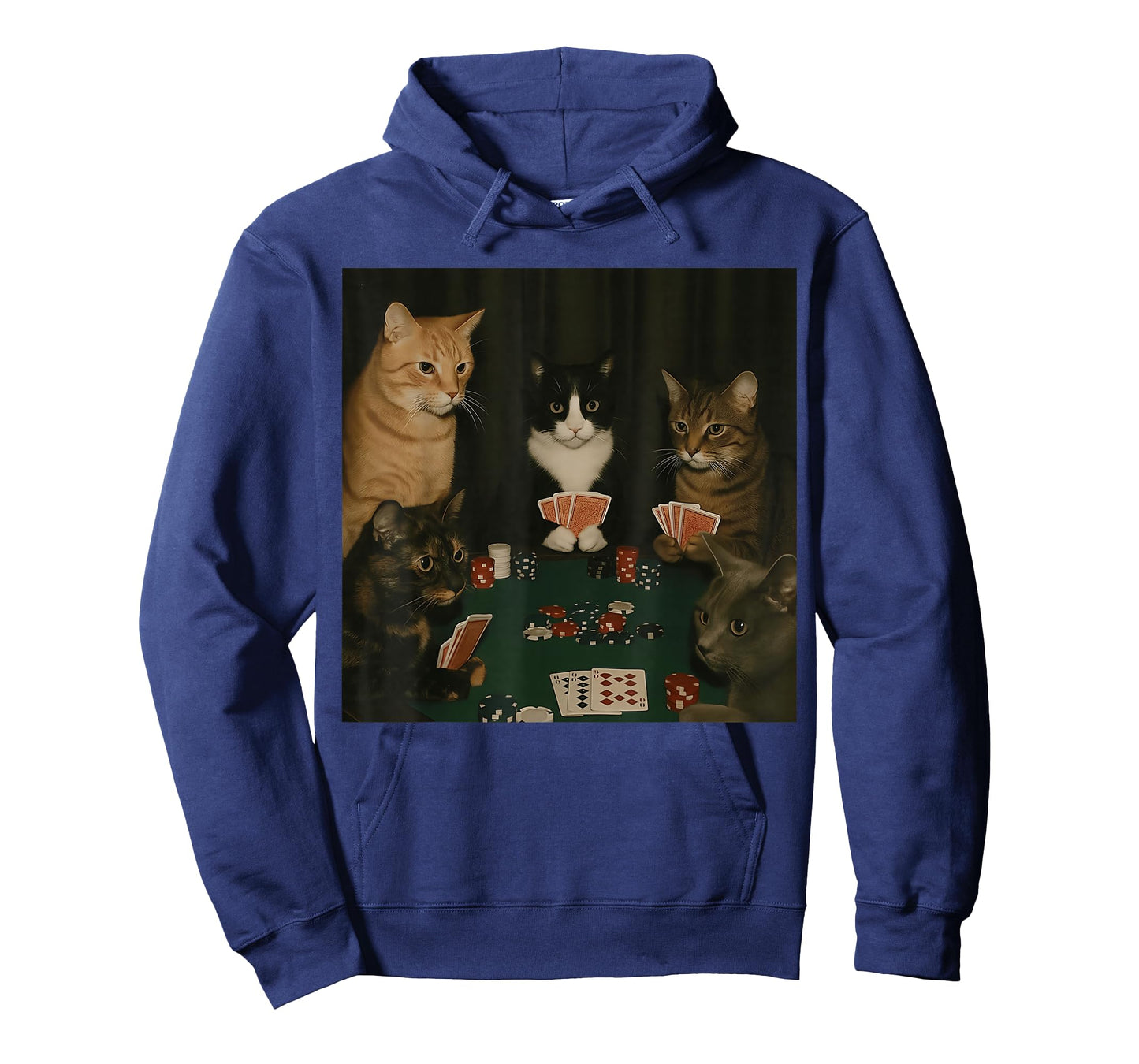 Vintage Cats Playing Poker Cat Playing Card Gambling Meme T-Shirt