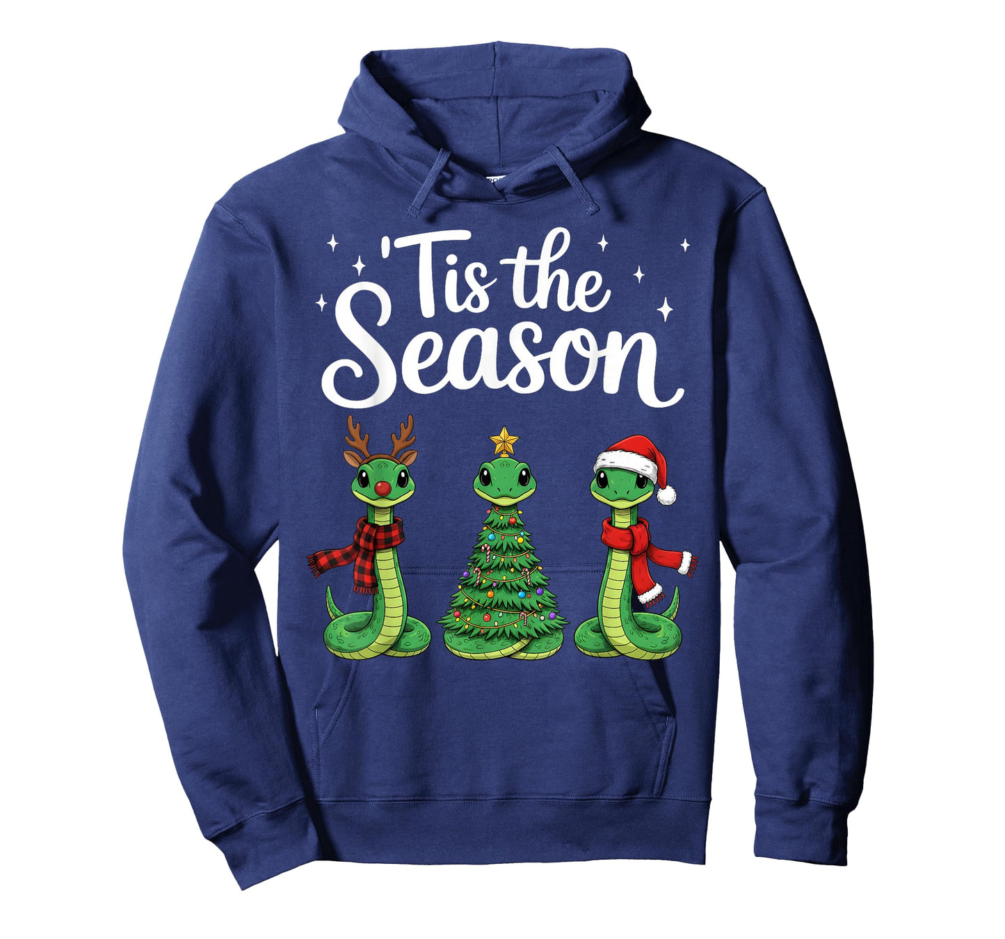 Tis The Season Green Snake Christmas Santa T-Shirt