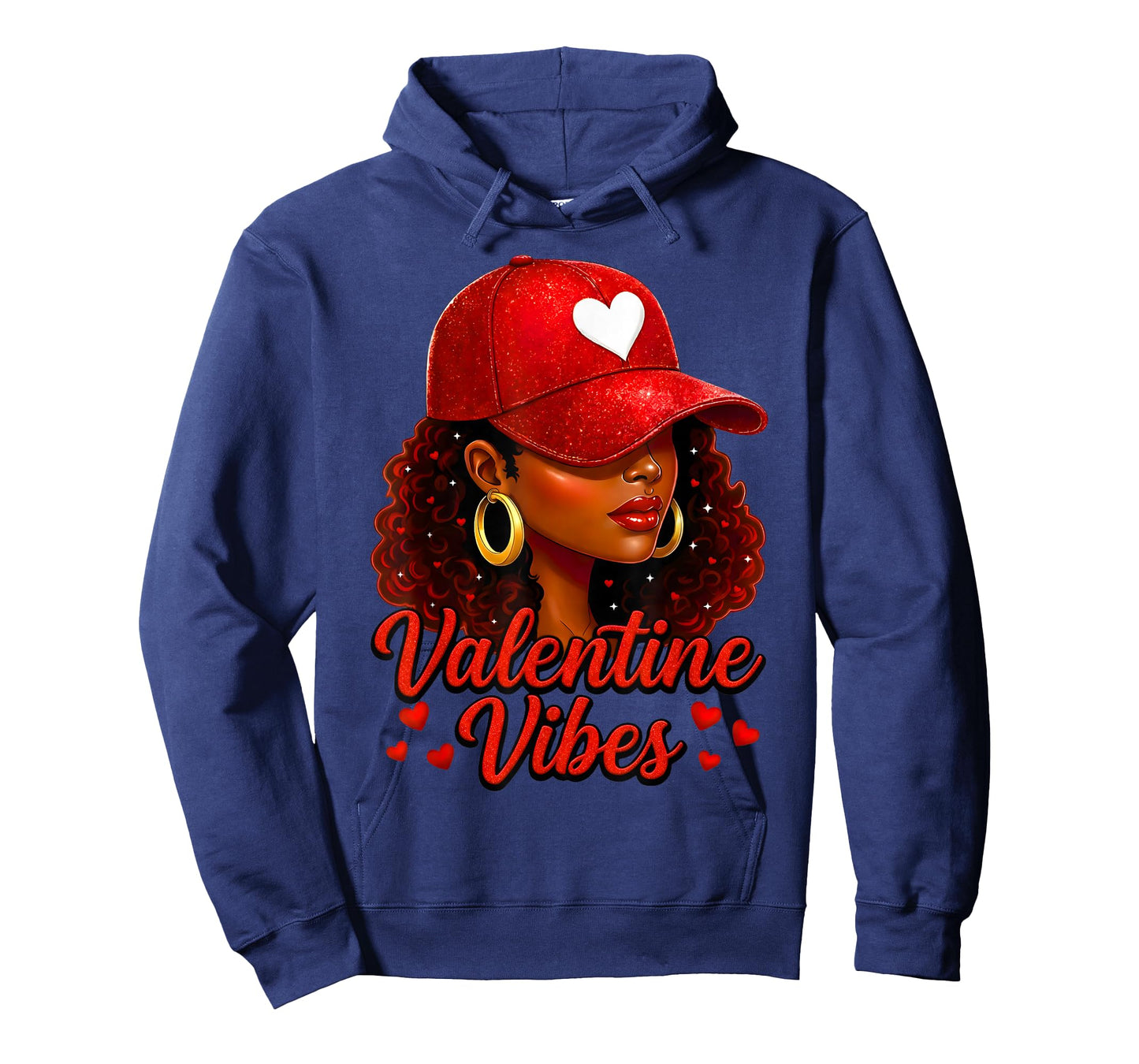 Valentine Vibes Black Women Valentines Day for Girl Womens T-Shirt