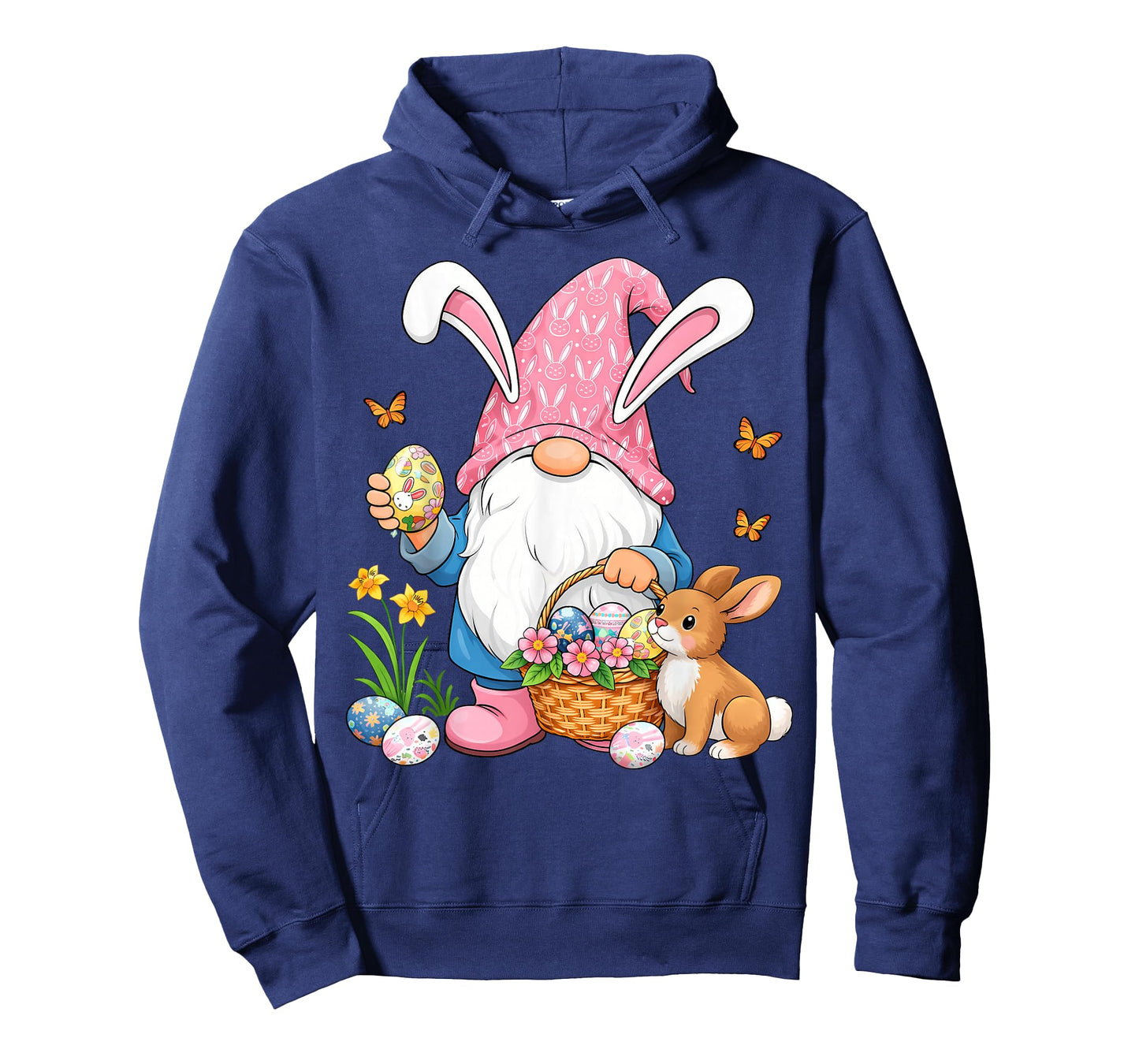 Women Easter Bunny with Gnome Easter Day Women Kids Girls T-Shirt