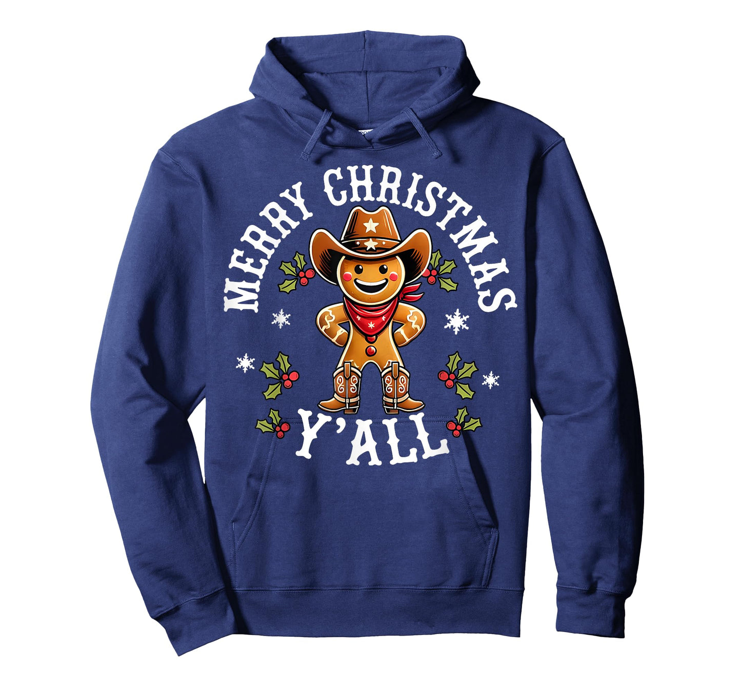 Merry Christmas Yall Gingerbread Cowboy Howdy Western Xmas T-Shirt