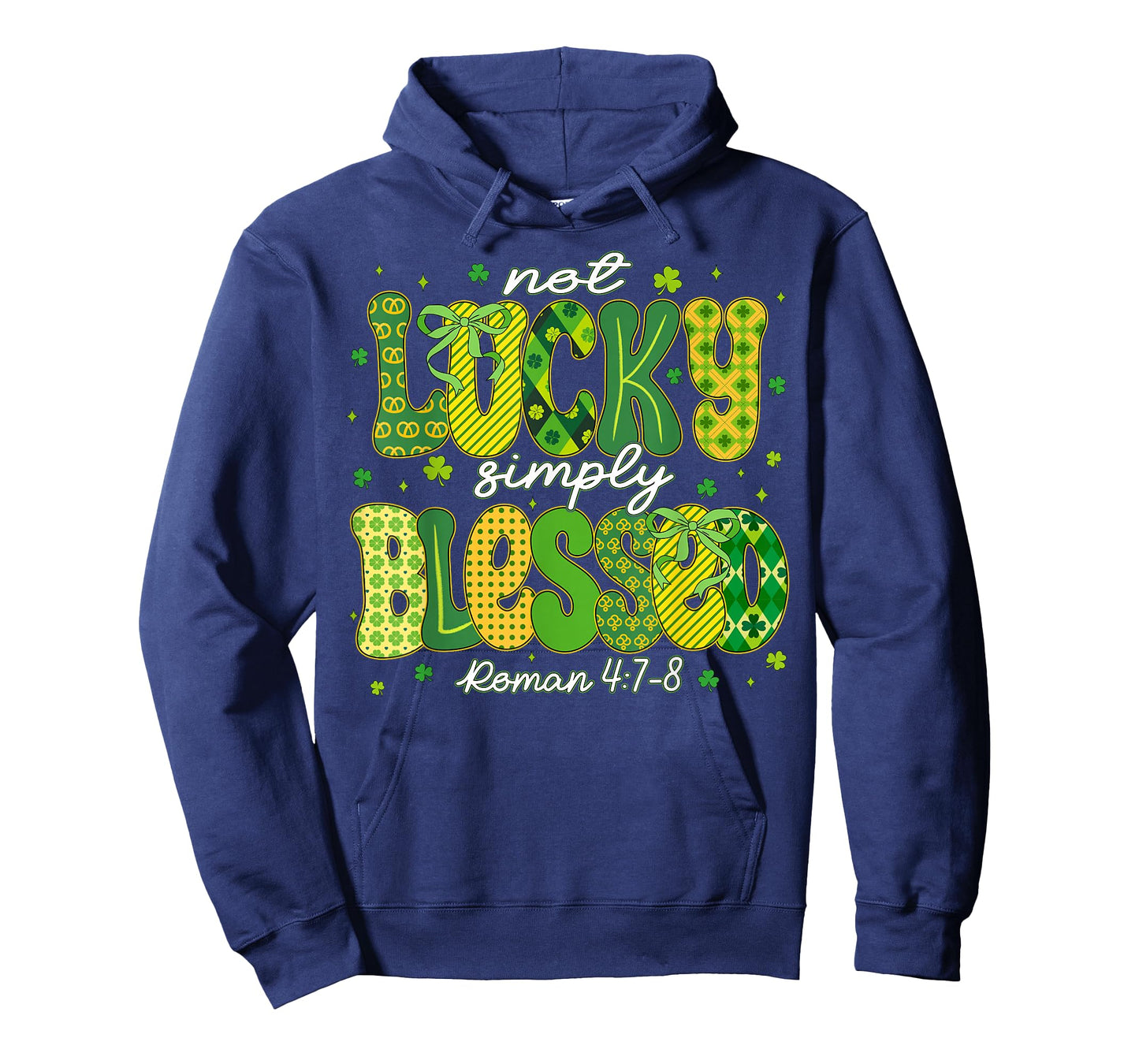 Not Lucky Simply Blessed Christian Shamrocks Patrick's Day T-Shirt