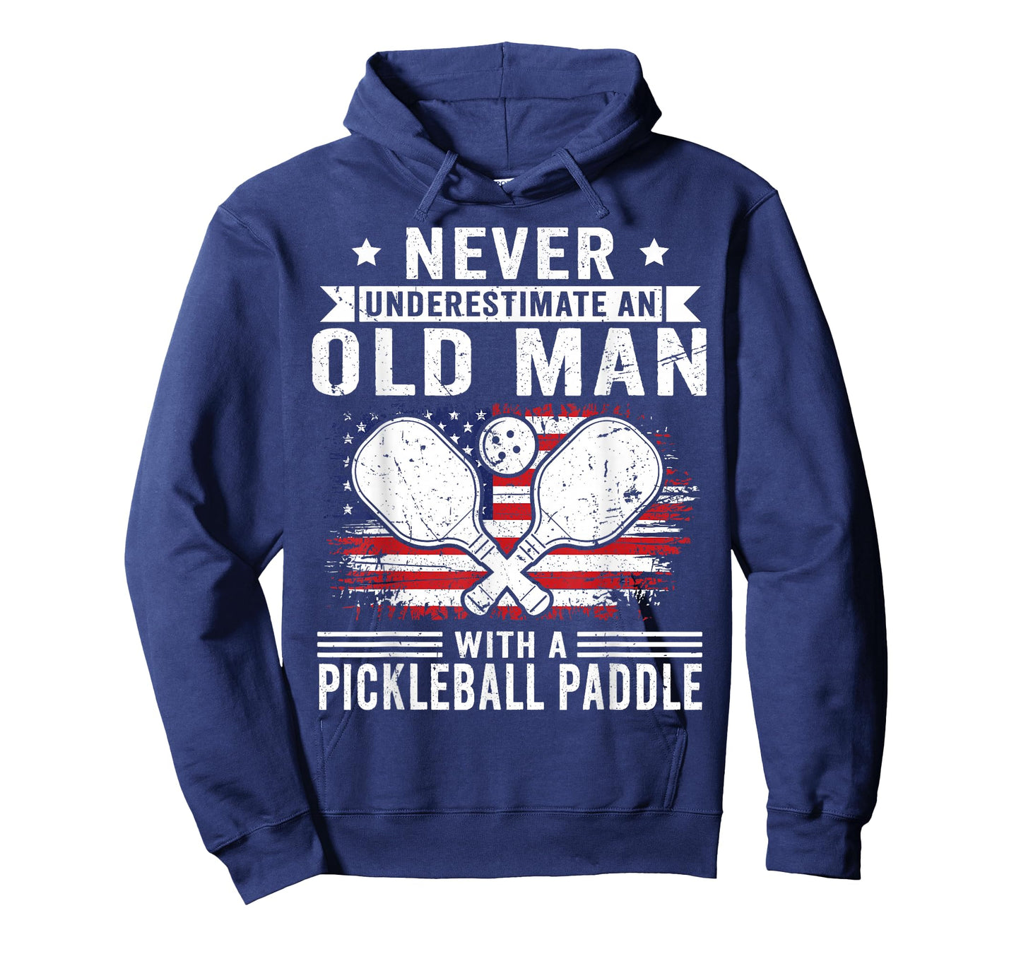 Never Underestimate an Old Man with a Pickleball Paddle Men T-Shirt