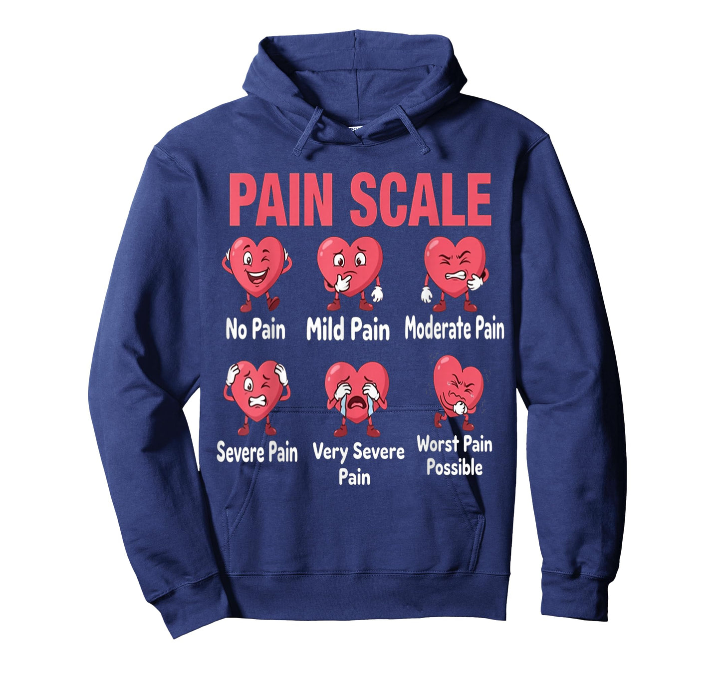 Funny Pain Scale Nurse Valentines Nurses Heart RN ER Nursing T-Shirt
