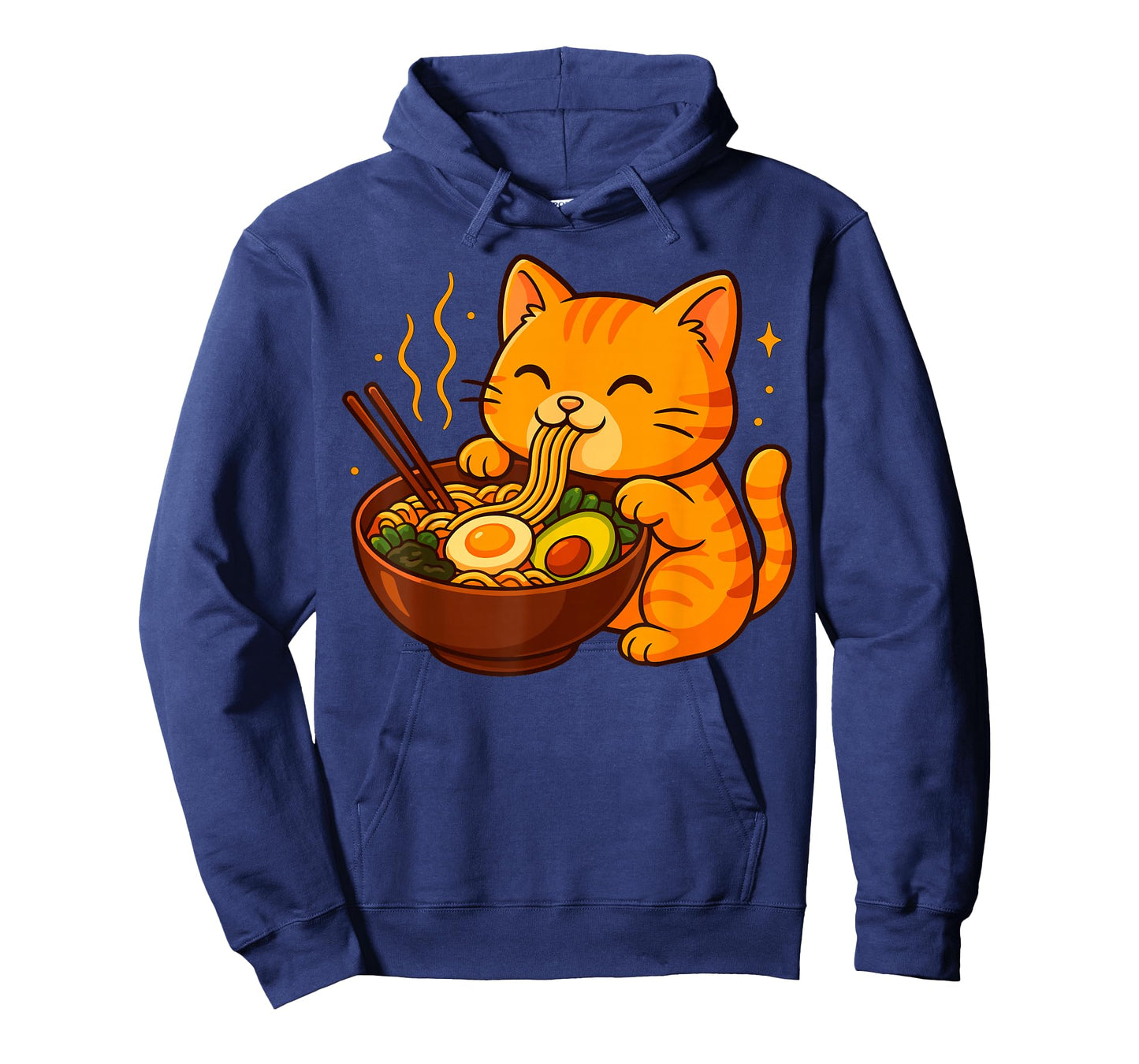 Orange Cat Eating Ramen Noodles T-Shirt