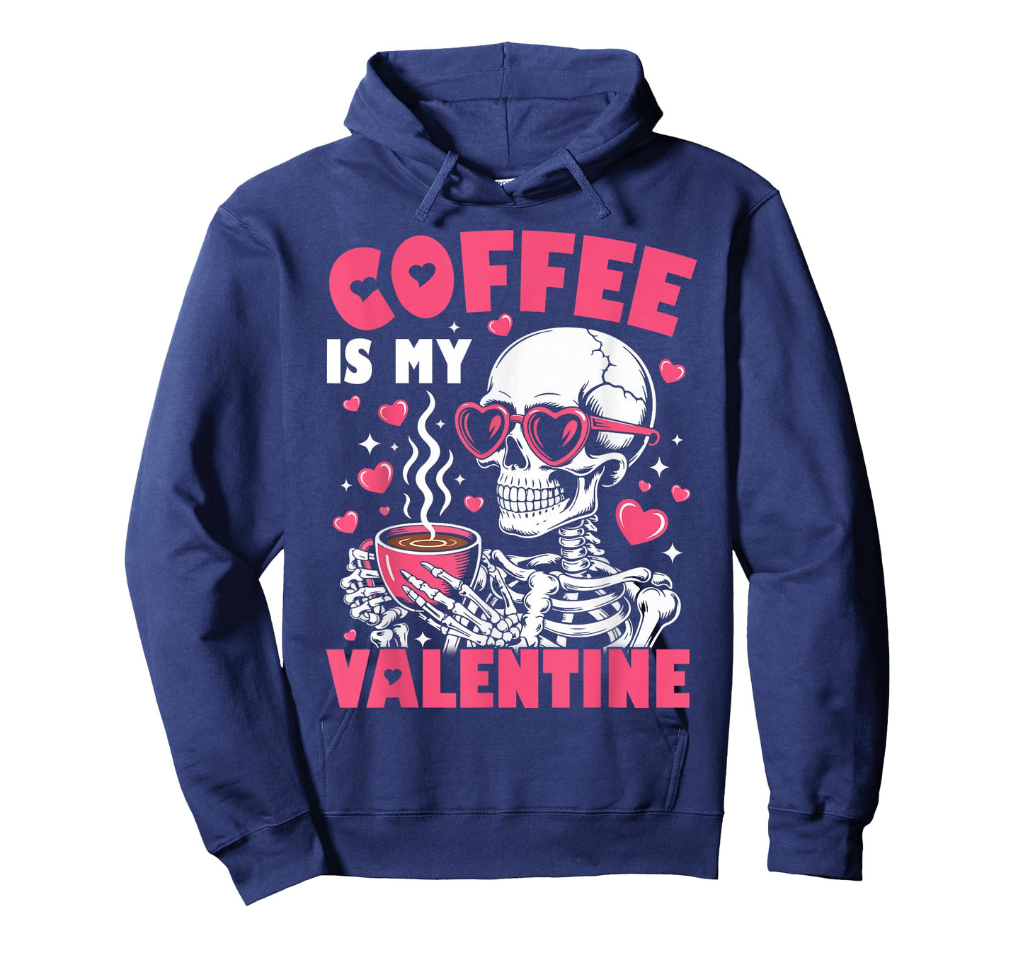 Coffee is My Valentine Skeleton Valentine Funny Coffee Lover T-Shirt