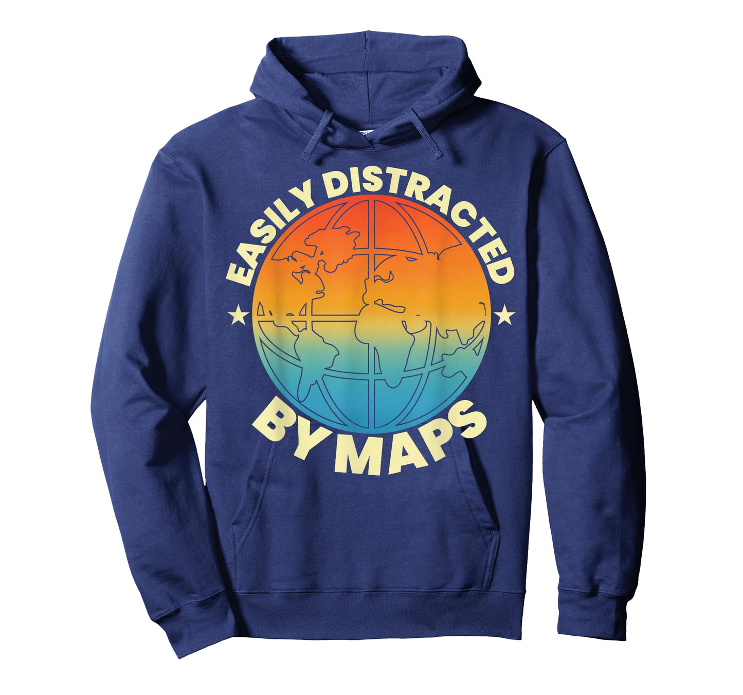 Easily Distracted by Maps Geography Teacher Geographer T-Shirt