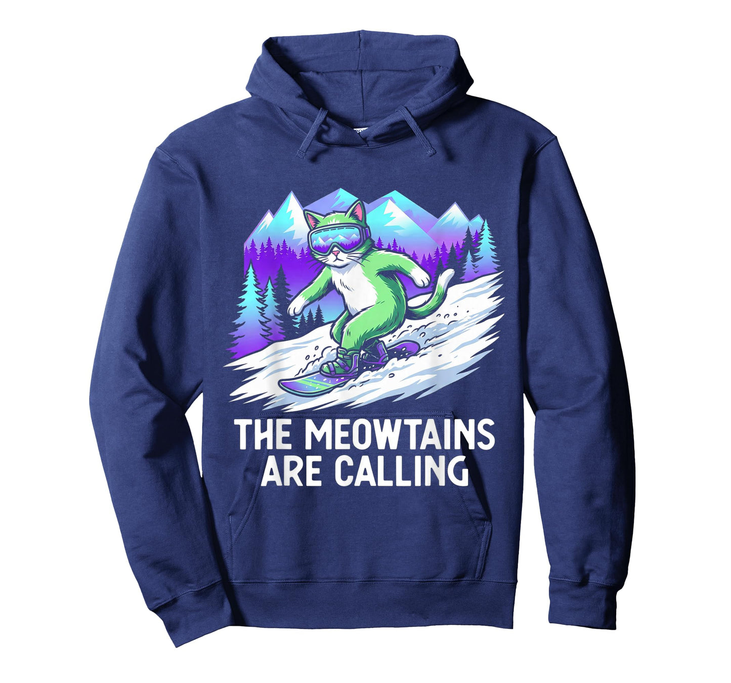 Cat Snowboard for Men Women Kids Ski Lover Mountain Skier T-Shirt