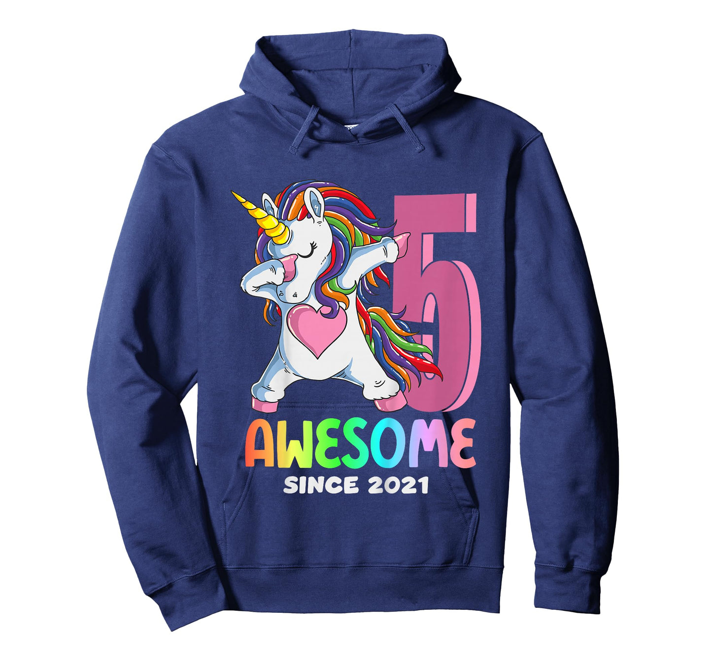 5th Birthday Girl Unicorn Shirt Awesome Since 2021 Toddler T-Shirt