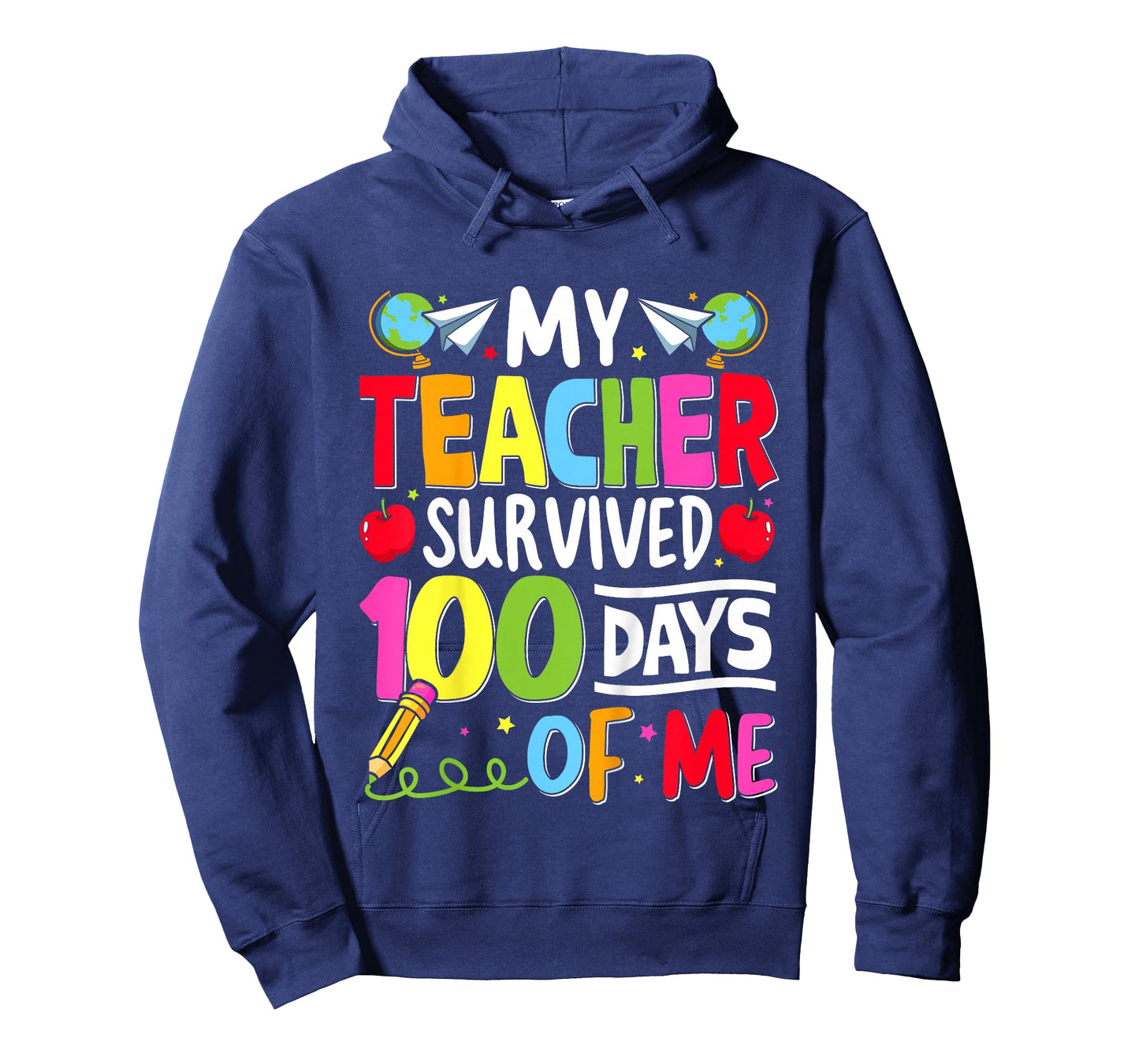 Kids 100th Day of School My Teacher Survived 100 Days of Me Boys T-Shirt
