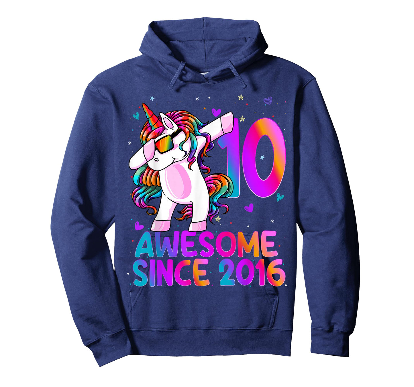 10 Year Old Girl Awesome Since 2016 10th Birthday Girls T-Shirt