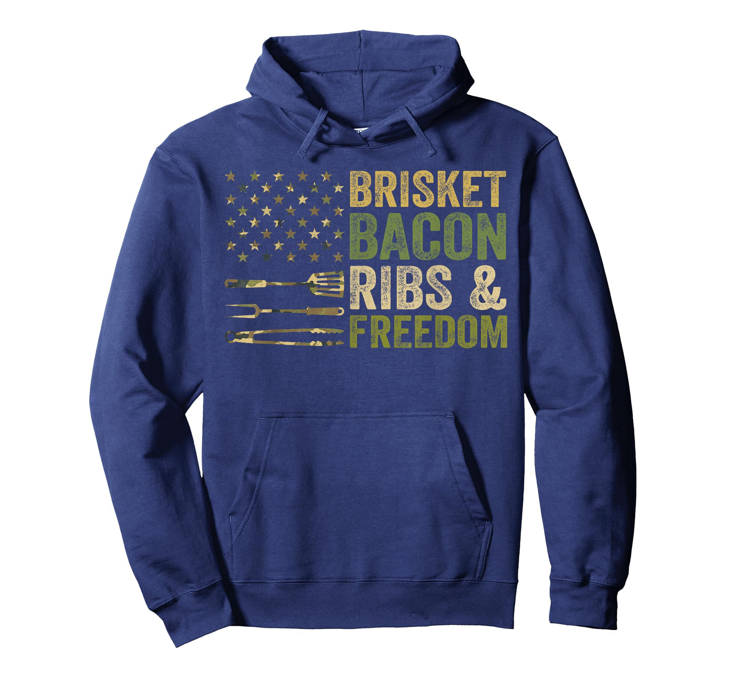 Brisket Bacon Ribs Freedom Grill BBQ Barbecue Meat Smoking T-Shirt