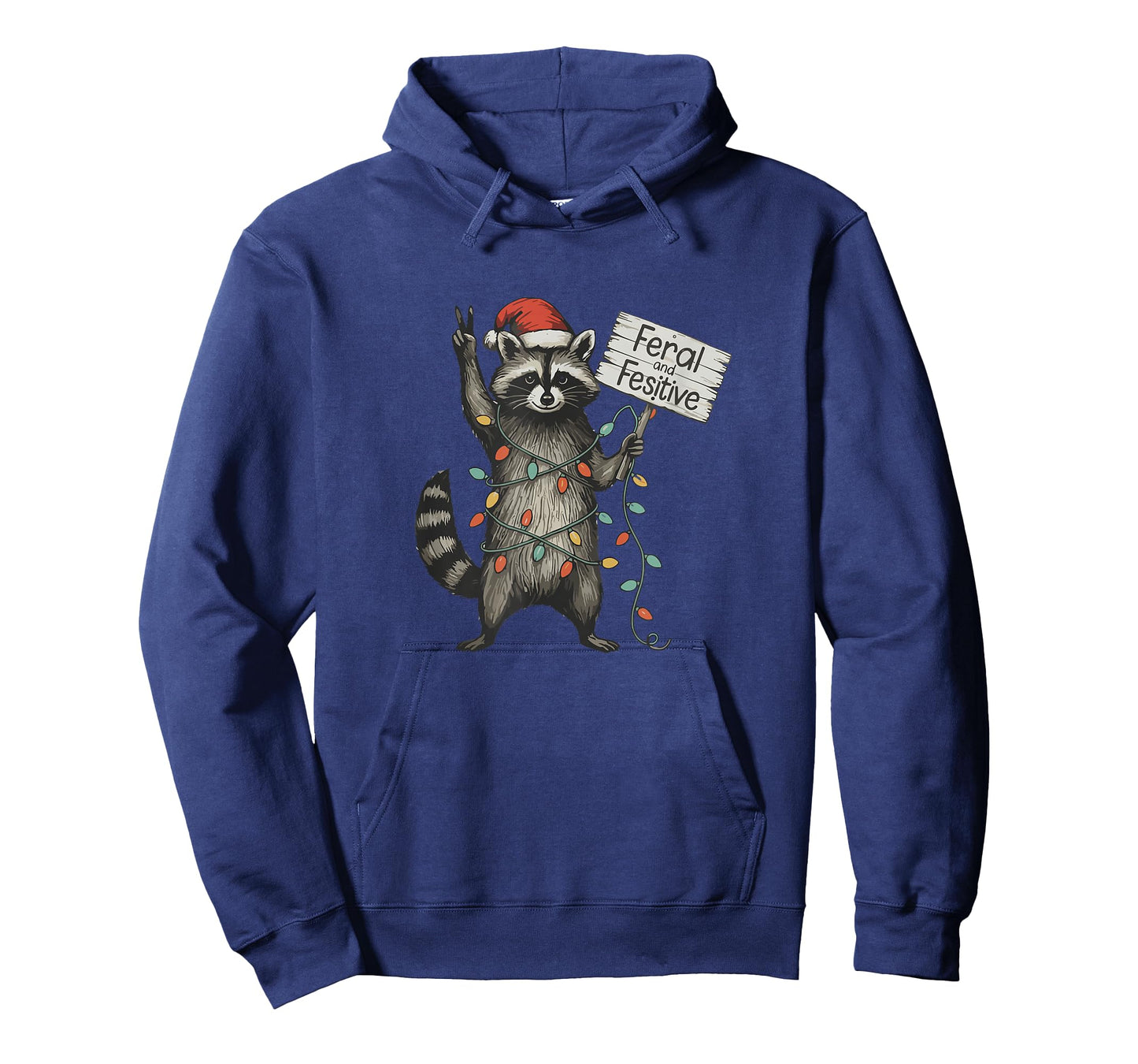 Feral and Festive Raccoon Santa Christmas Holiday Racoon T-Shirt