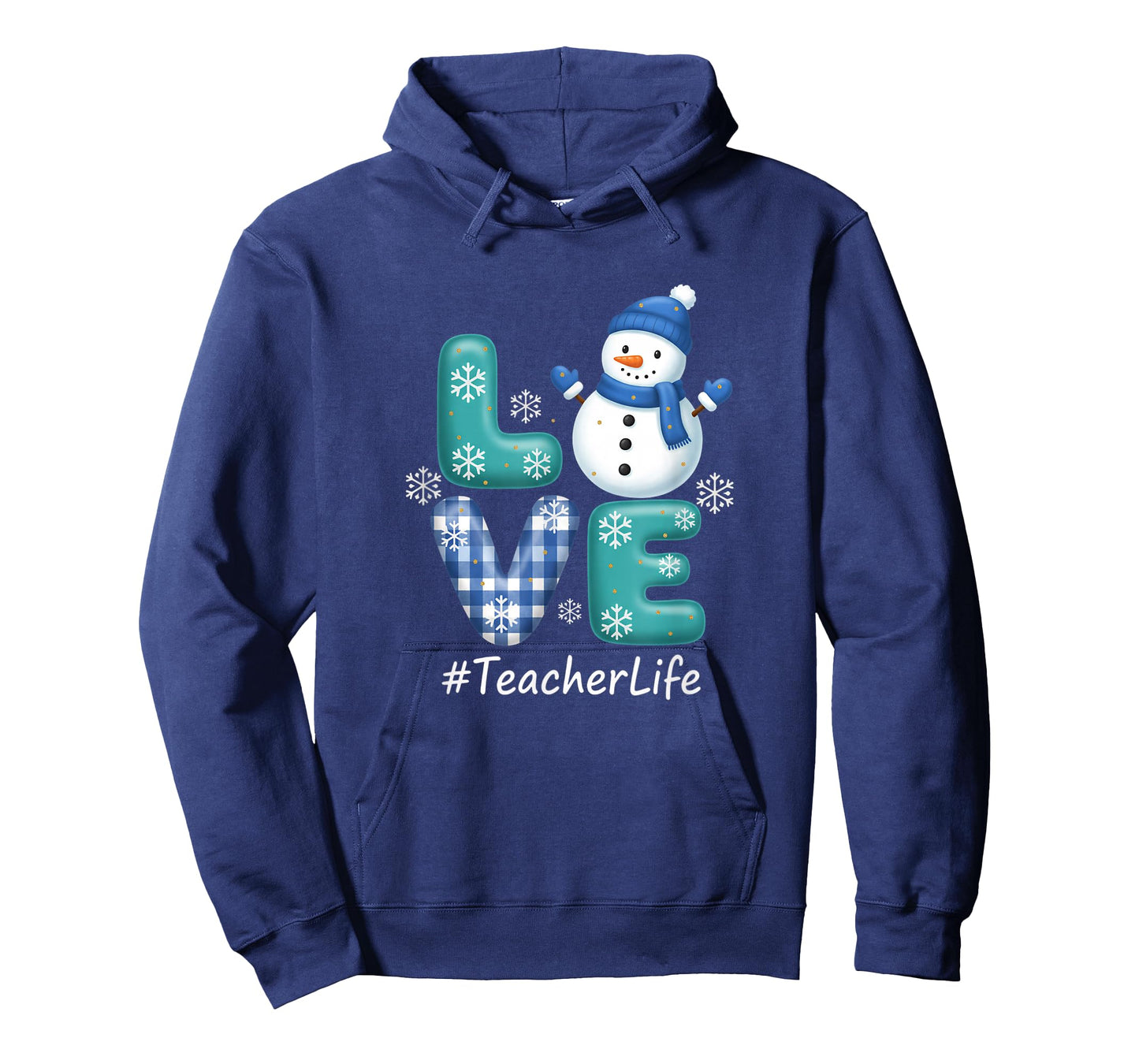 Teacher Winter Love Snowman TeacherLife Classroom Holiday T-Shirt