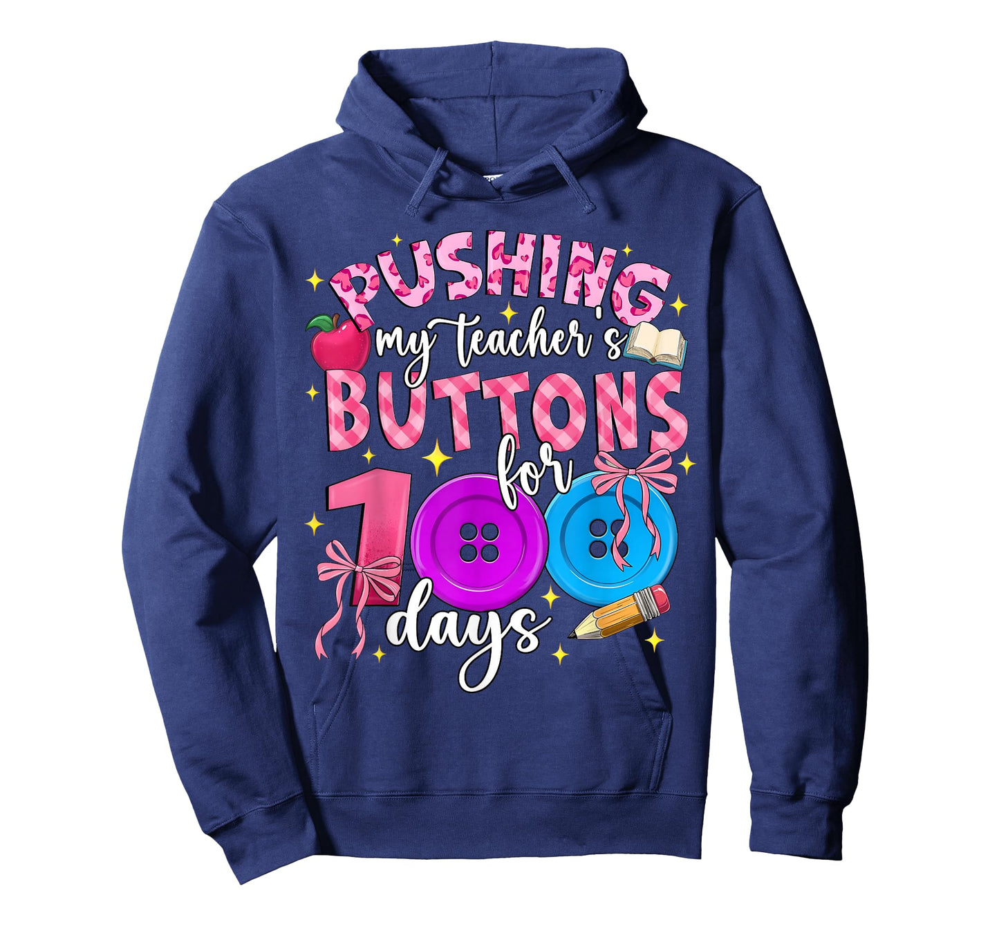 I've Been Pushing My Teachers Buttons for 100 Days Boy Girl T-Shirt
