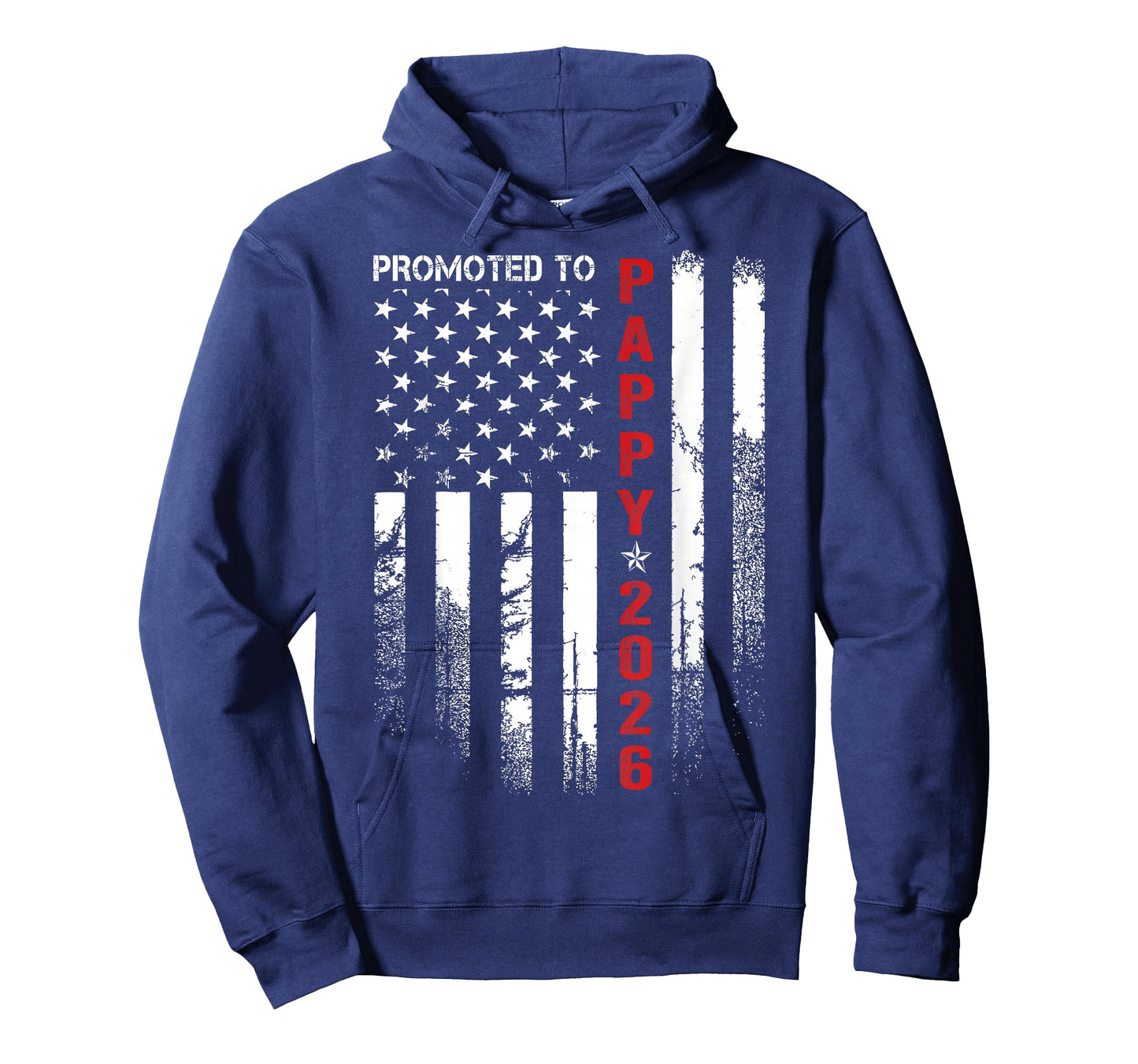 Patriotic Mens Promoted to Pappy Est 2026 First Time Dad T-Shirt